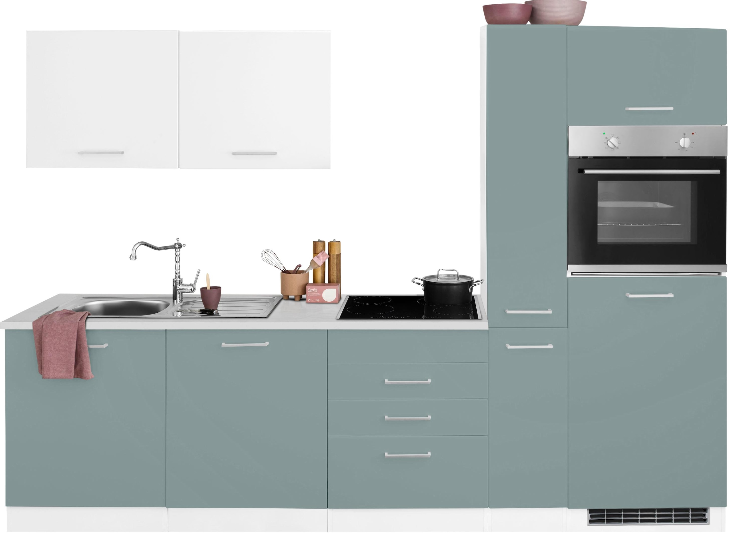 HELD MÖBEL Küchenzeile »Visby«, ohne E-Geräte, Breite 270 cm für Kühlschrank