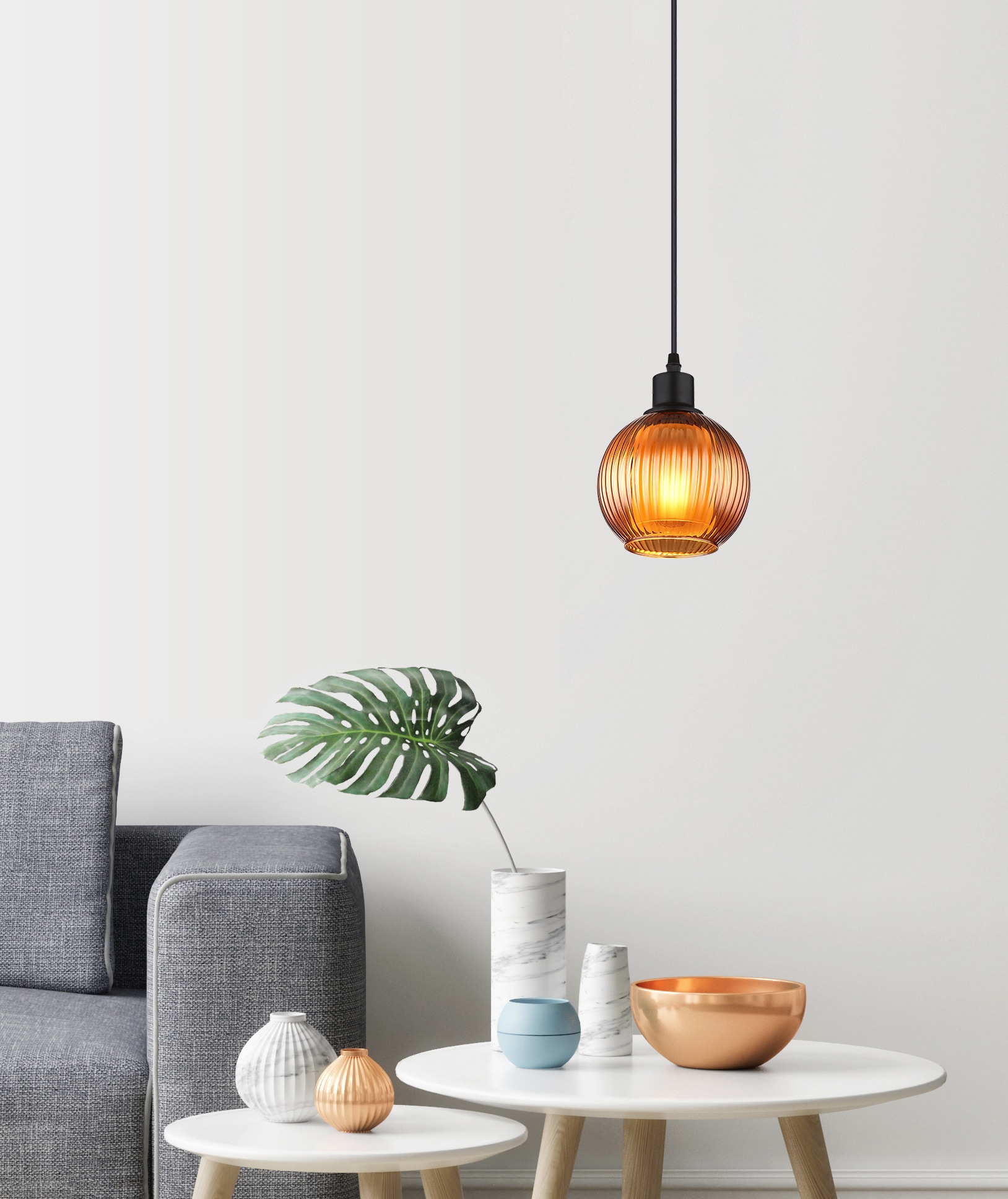 GLOBO LIGHTING Hängeleuchte »ZUMBA«, Leuchtmittel E27 | ohne Leuchtmittel, Hängelampe/Pendelleuchte/Esszimmer/Wohnzimmer/Esstisch