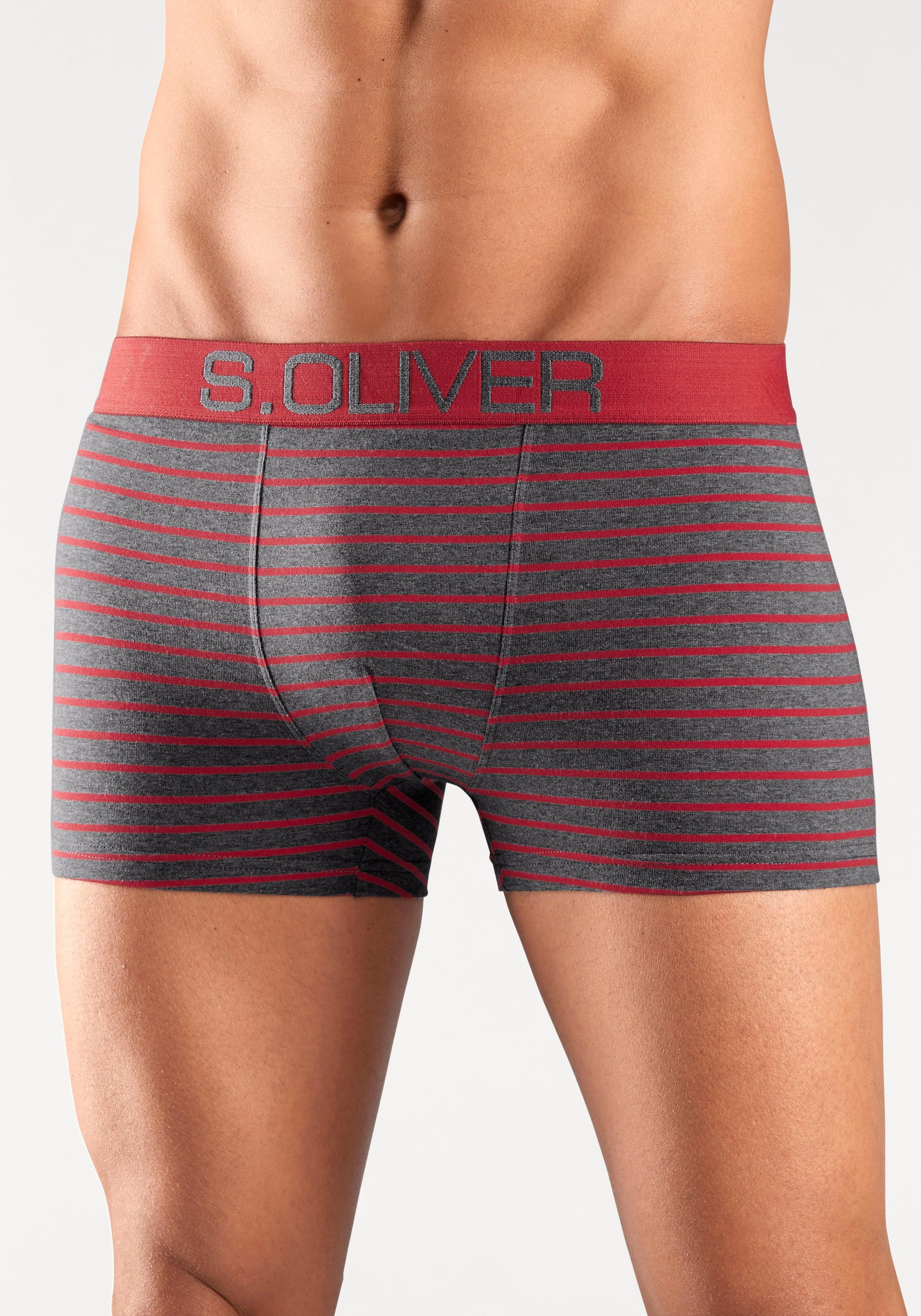 s.Oliver Boxer »Boxershorts für Herren«, (Packung, 4 St.), mit kontrastfarbenem Webbund