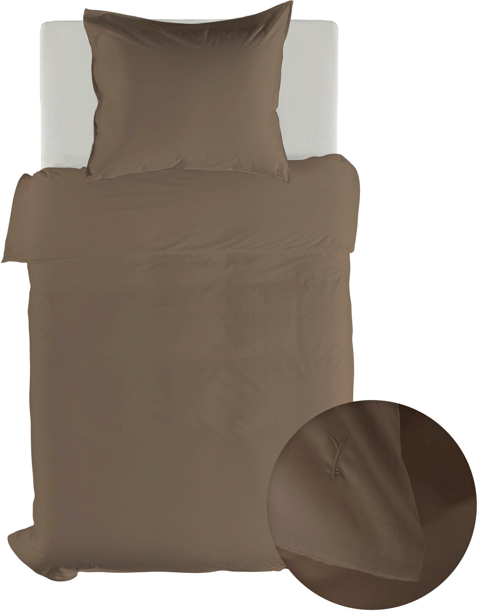 YELLOW Bettwäsche "Suite-Mumbai" 2 Stk. tlg. Uni Design, 100% Baumwolle ab günstig online kaufen