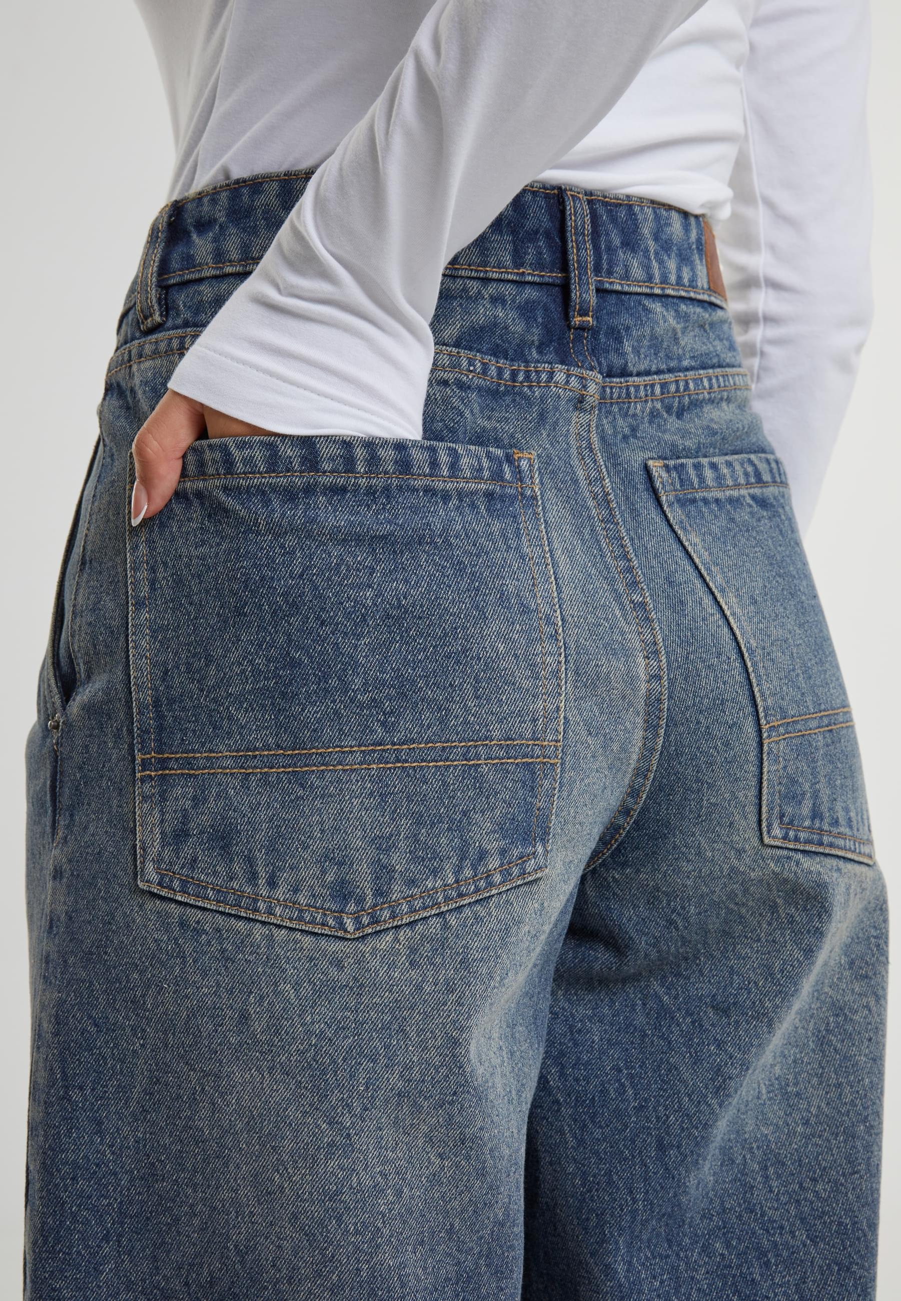 URBAN CLASSICS Bequeme Jeans »Urban Classics Ladies Tapered Baggy Jeans«
