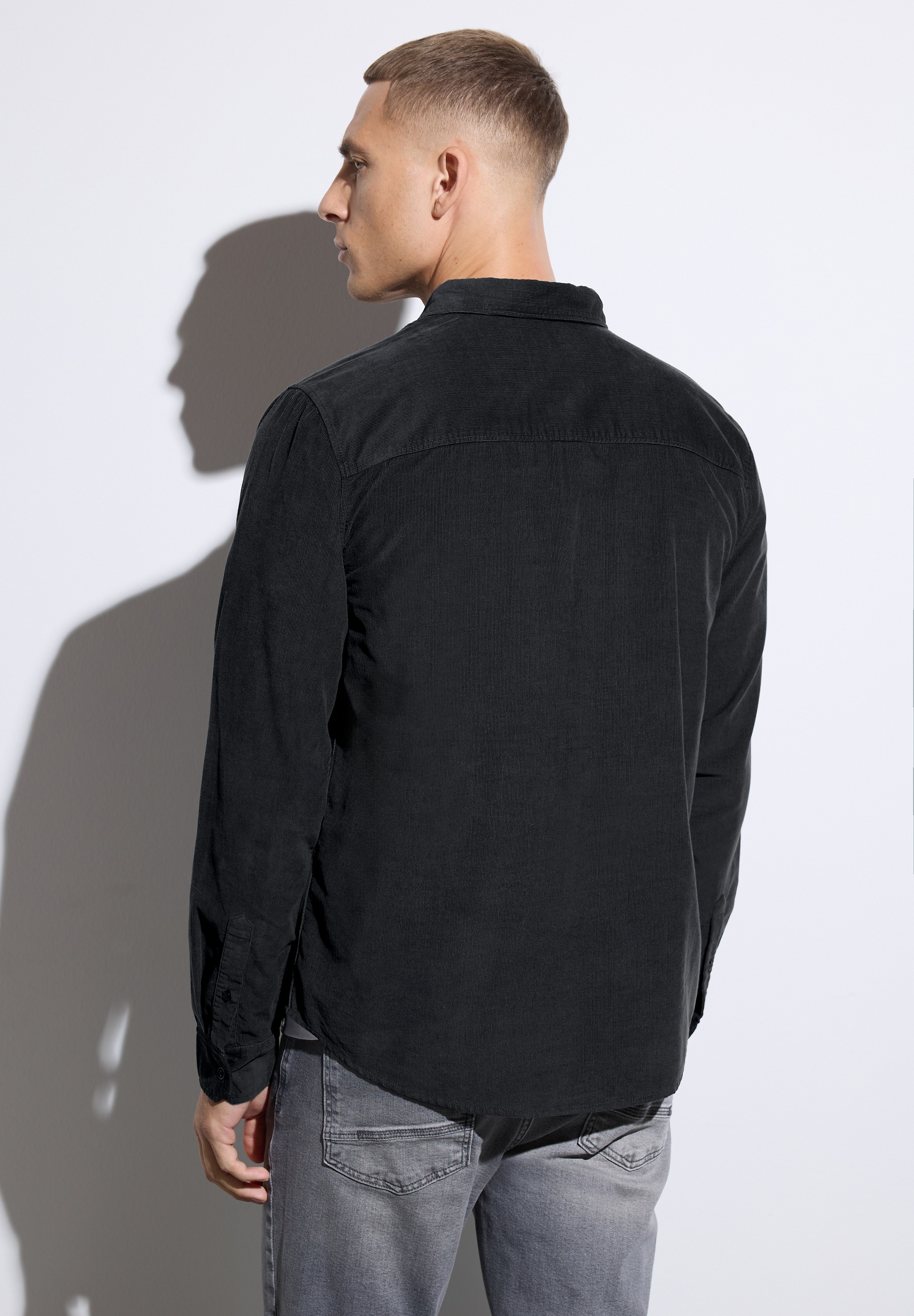 STREET ONE MEN Langarmhemd aus reiner Baumwolle günstig online kaufen