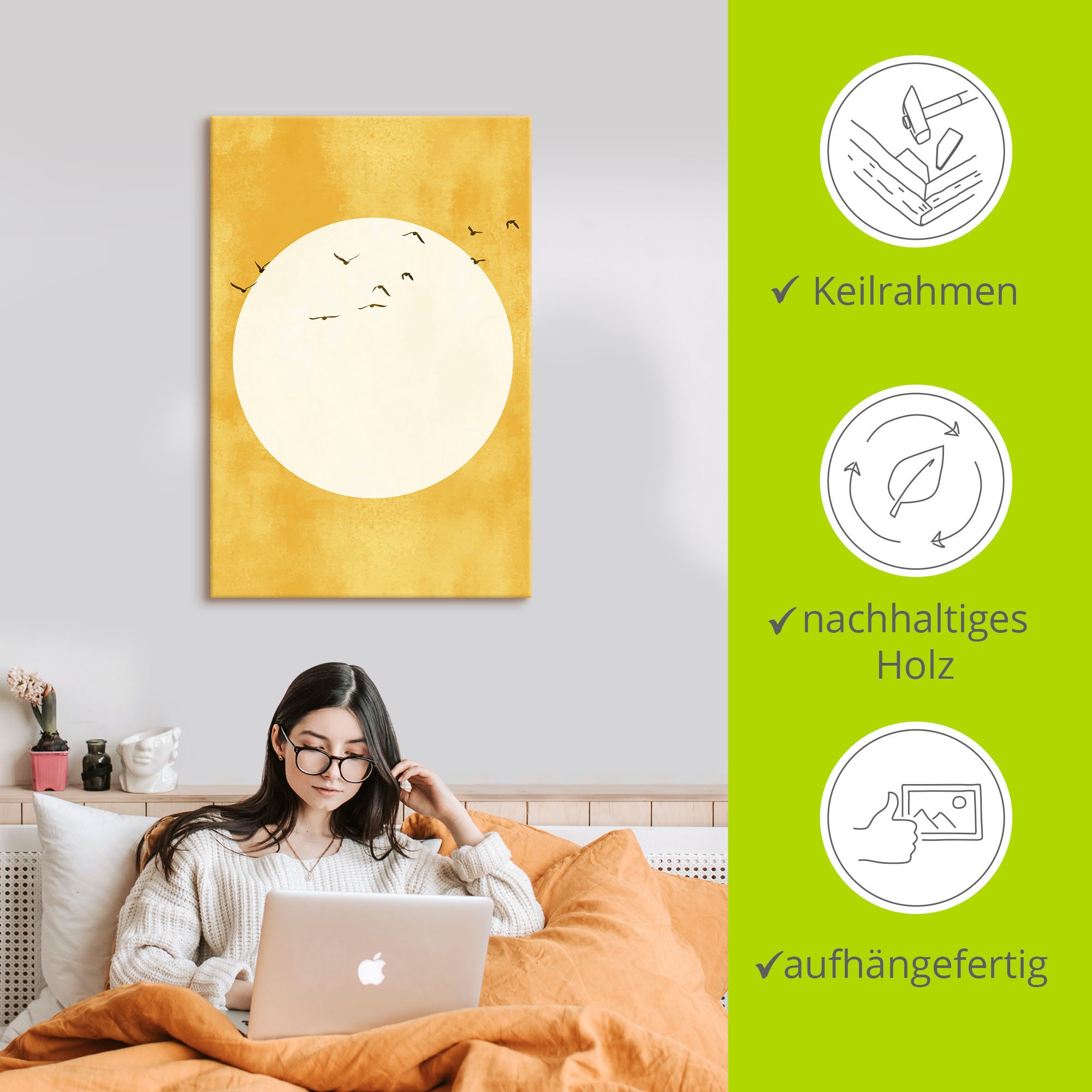 Artland Wandbild »Ewiger Sonnenschein«, Himmelsbilder, (1 St.), als Alubild, Leinwandbild, Wandaufkleber oder Poster in versch. Größen