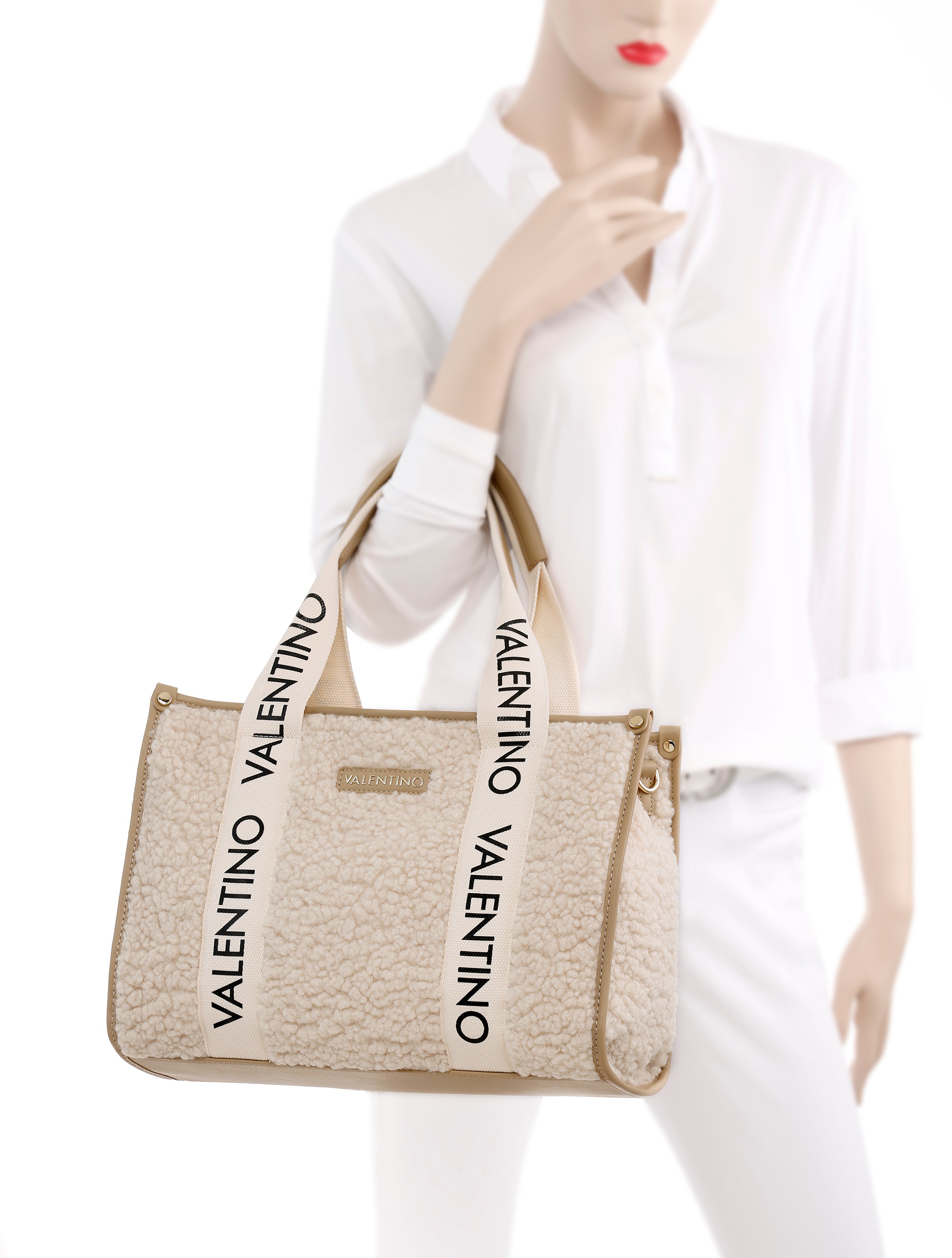 VALENTINO BAGS Shopper "SPECIAL CAMY" in modischer Teddy-Optik günstig online kaufen