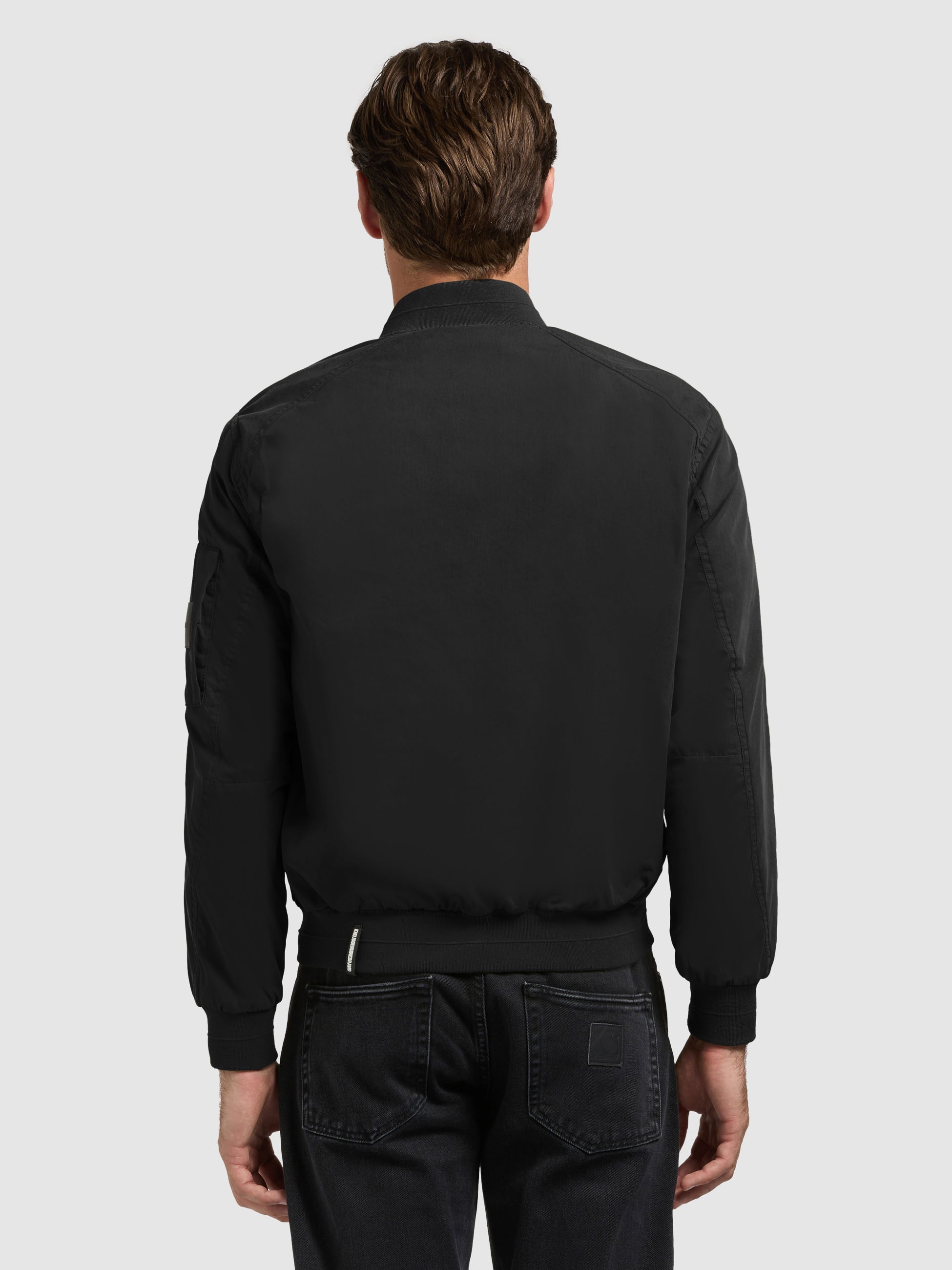 Blouson KHUJO "TAWAS", Herren, Gr. S, schwarz, Web, 70% Baumwolle, 30% Nylon, unifarben, regular fit, eingesetzt angesetztes Bündchen, Jacken Blouson 3