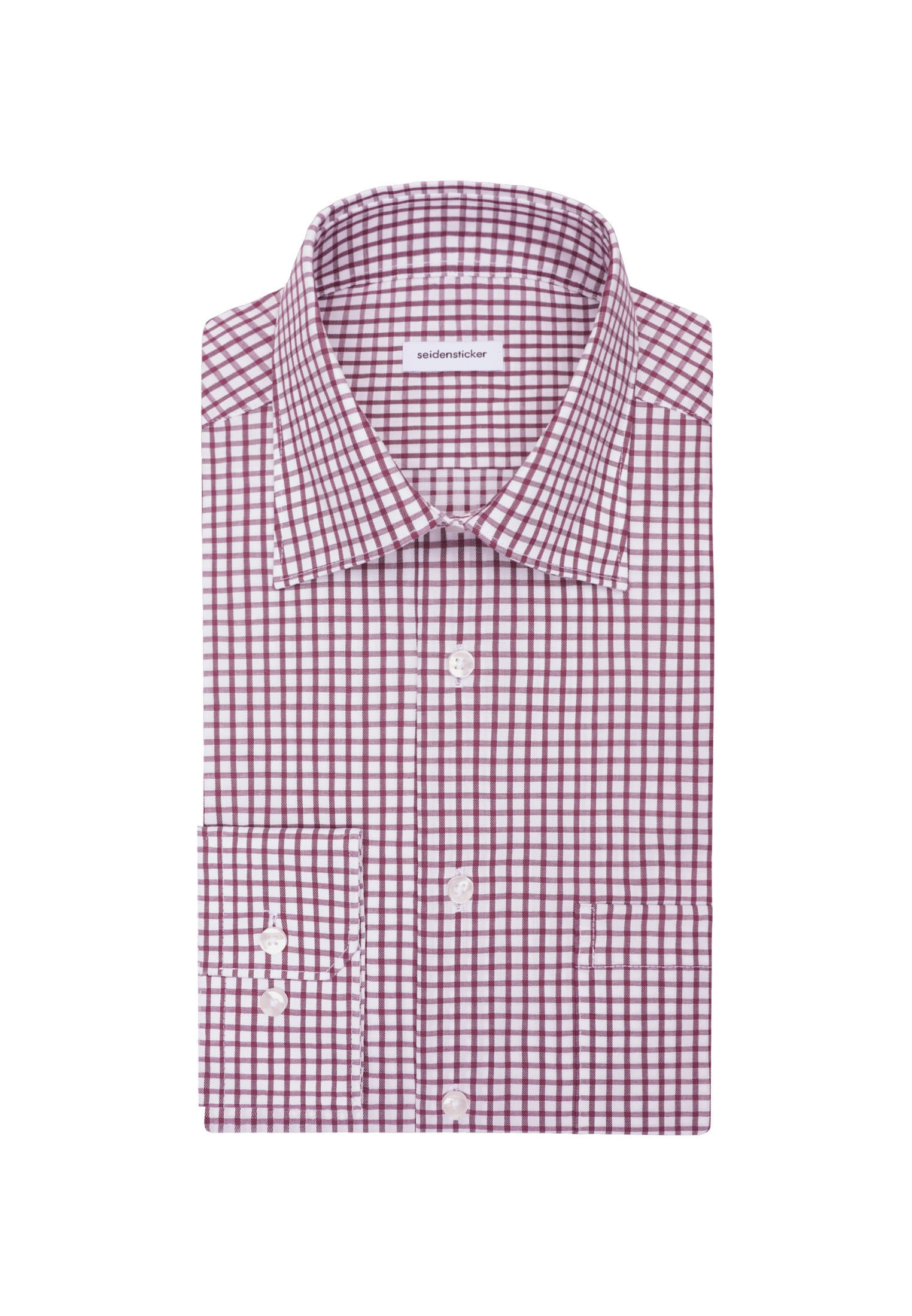 seidensticker Businesshemd »Schwarze Rose«, Regular 1/1 Covered-Button-Down-Kragen Karo