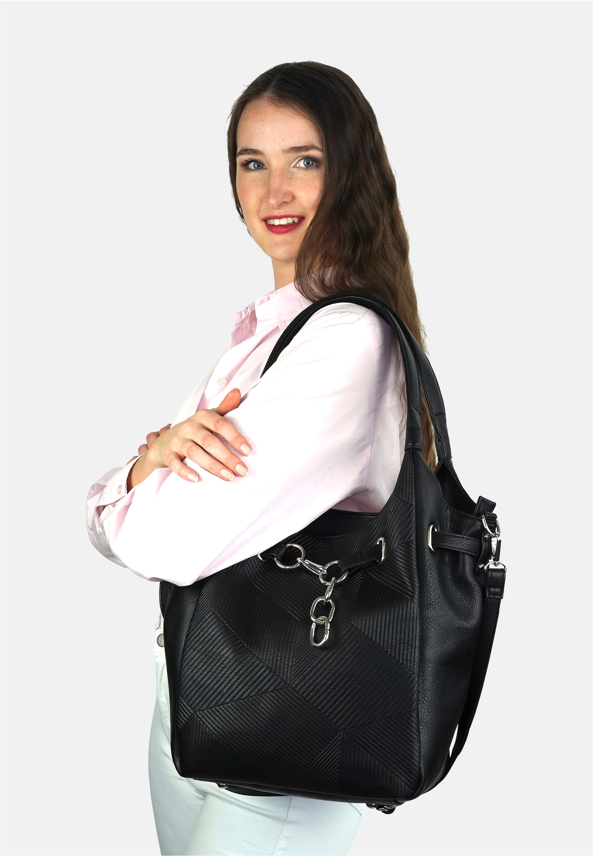 Harpa Schultertasche »Regina« in Trapezform mit unterteiltem Hauptfach