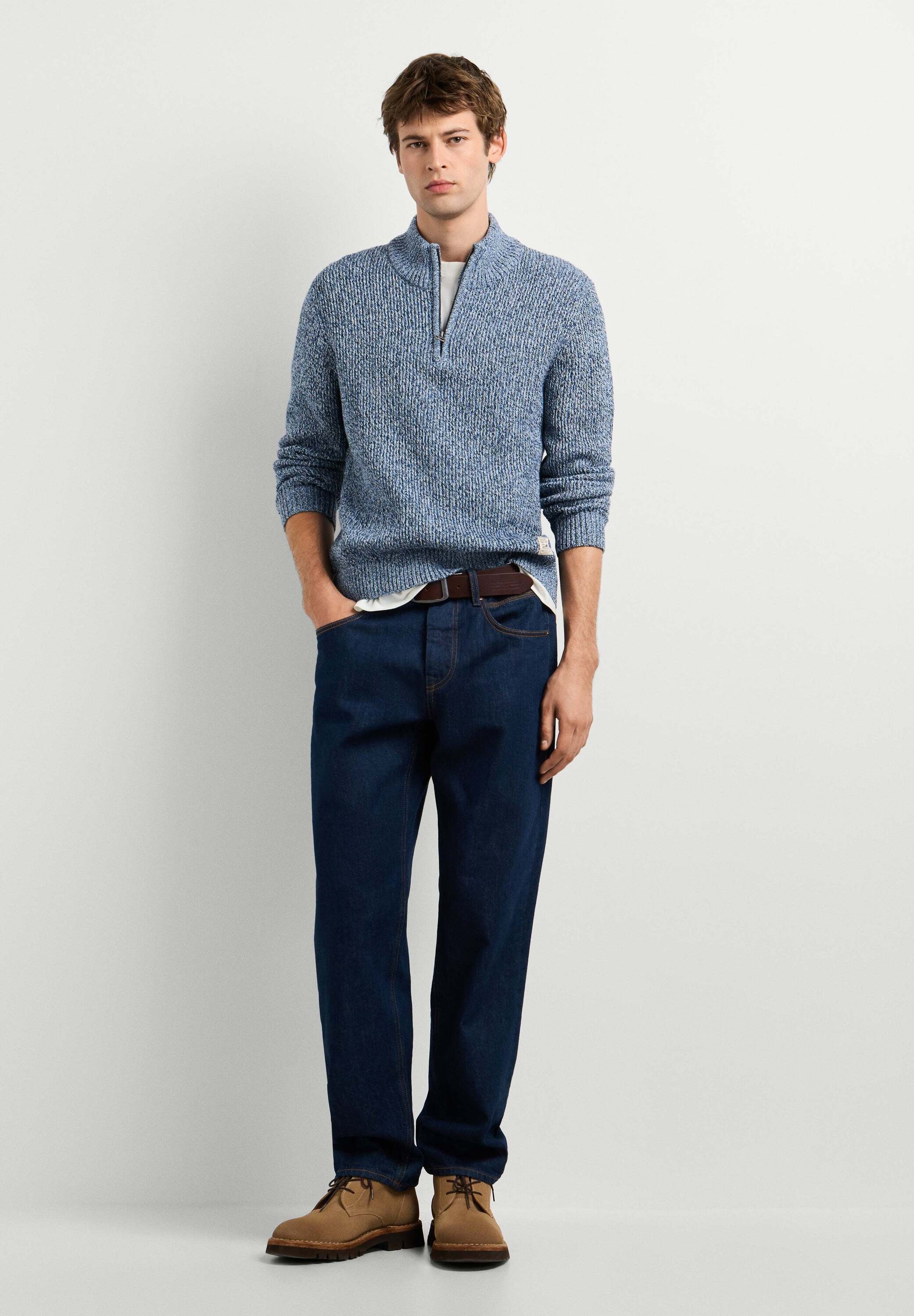 Pepe Jeans V-Ausschnitt-Pullover »Jumper DUNCAN HALF ZIP«