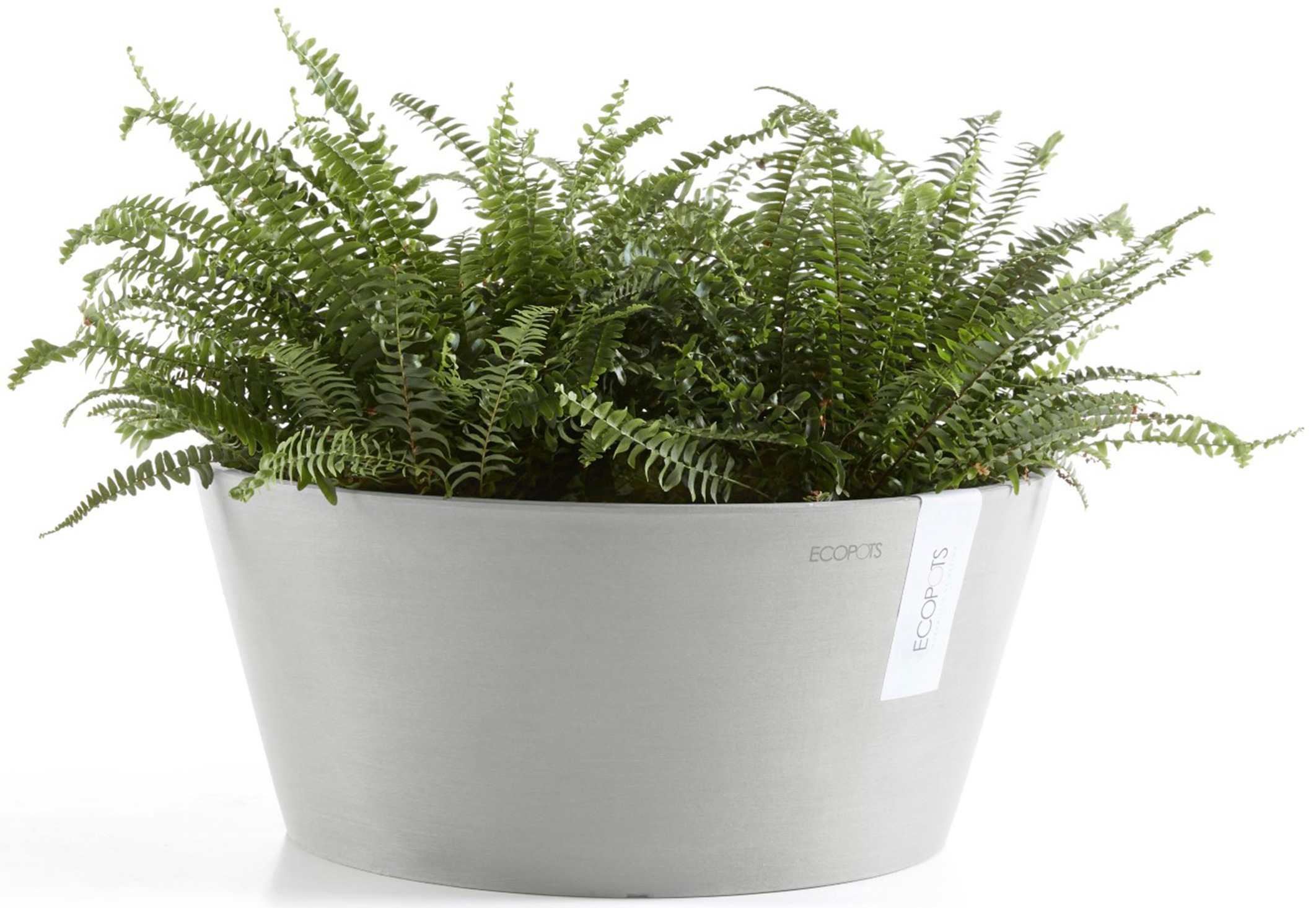 ECOPOTS Blumentopf »Frankfurt 30 Weißgrau«, für innen und außen: frostsicher, bruchsicher und lichtbeständig