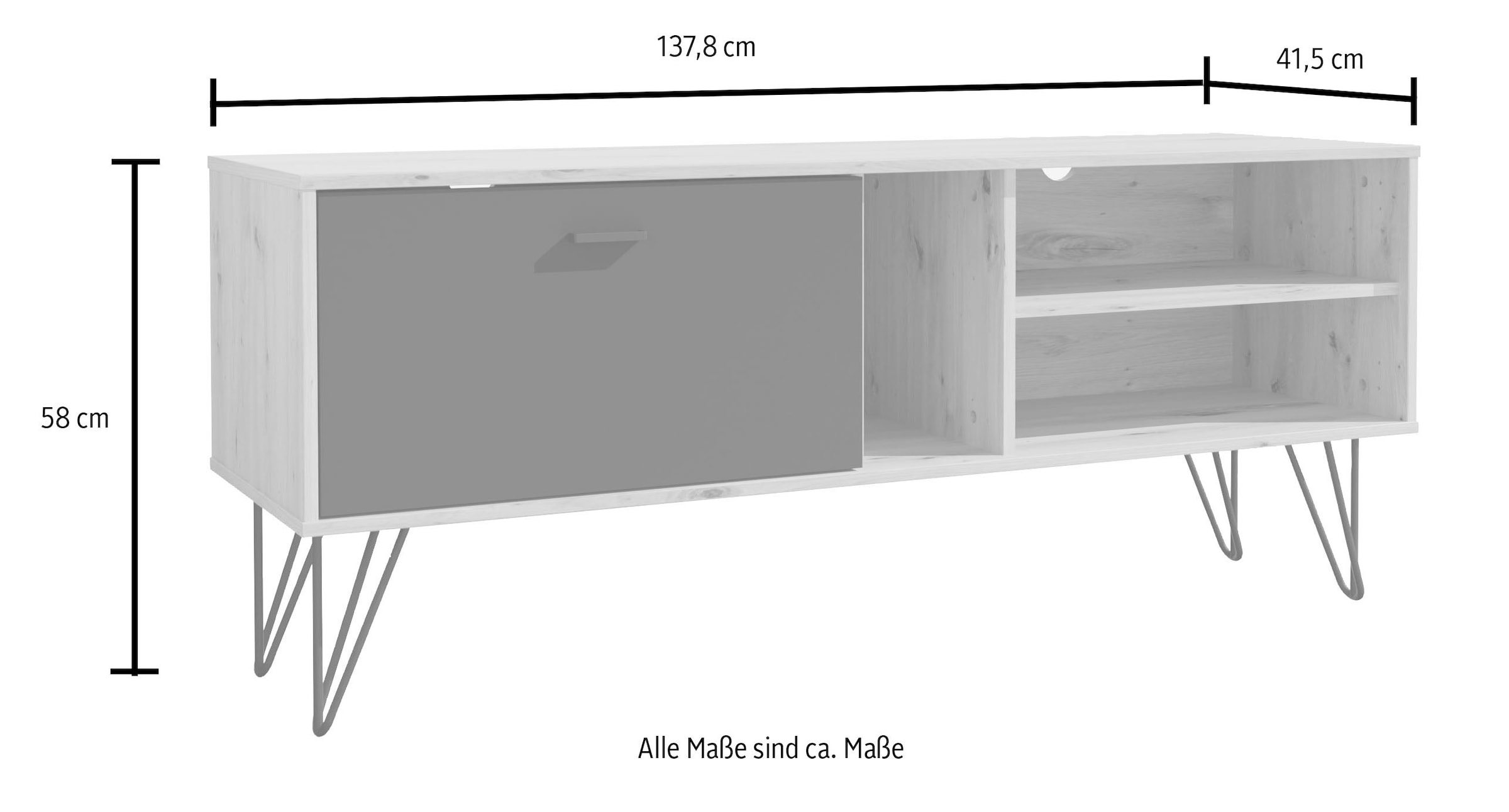 FORTE TV-Bank »Neyle«, Breite ca. 139 cm