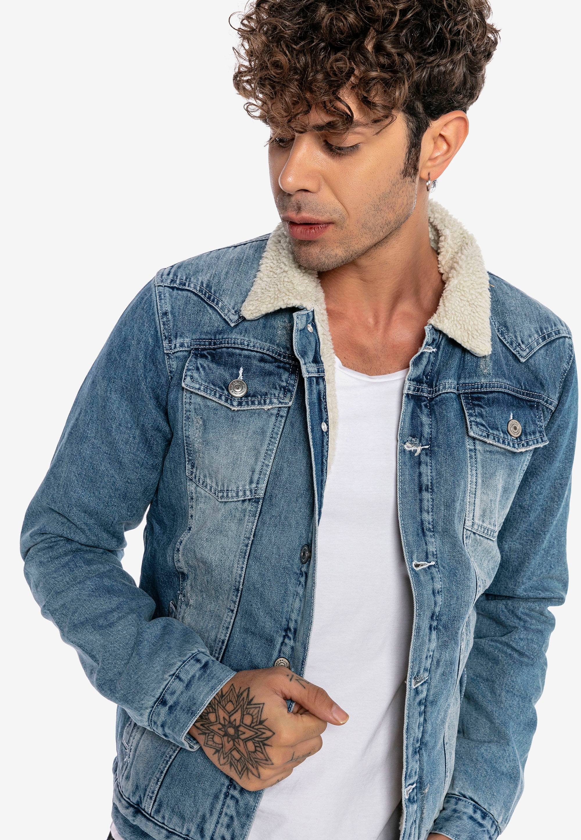 Red Bridge Jeansjacke Mit Backprint Herren RedBridge Jeansjacke