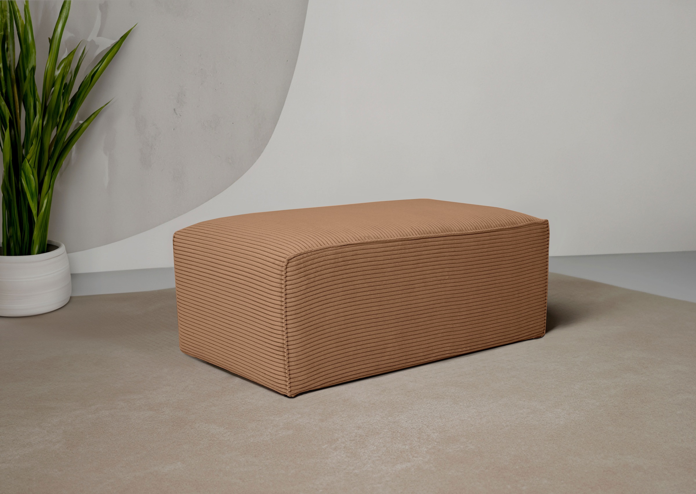 OTTO home Polsterhocker "Clayton" in einem trendigen Cord-Bezug günstig online kaufen