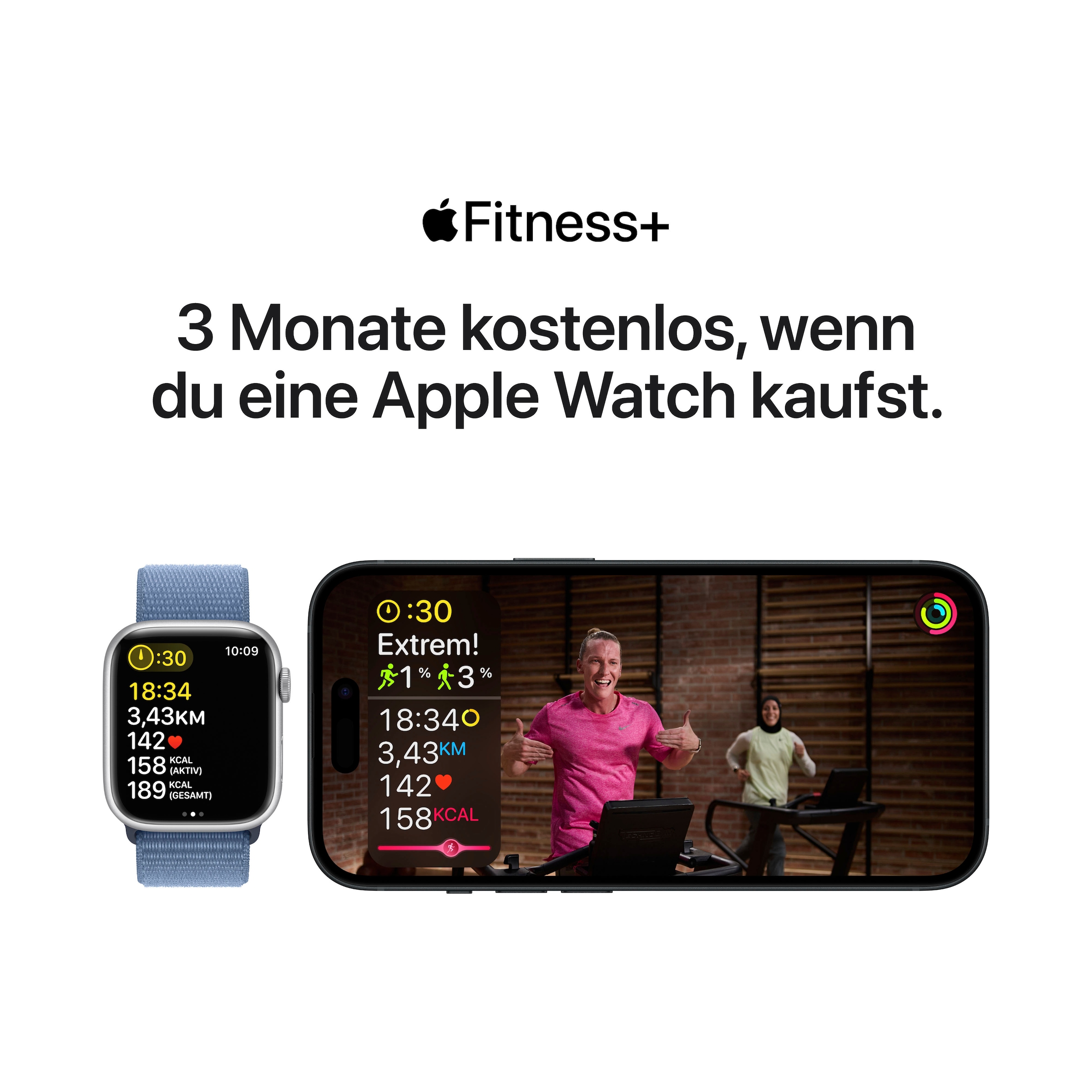 Apple Smartwatch »Watch Series 9 GPS + Cellular 45mm Aluminium S/M«, (Watch OS 10 Sport Band)