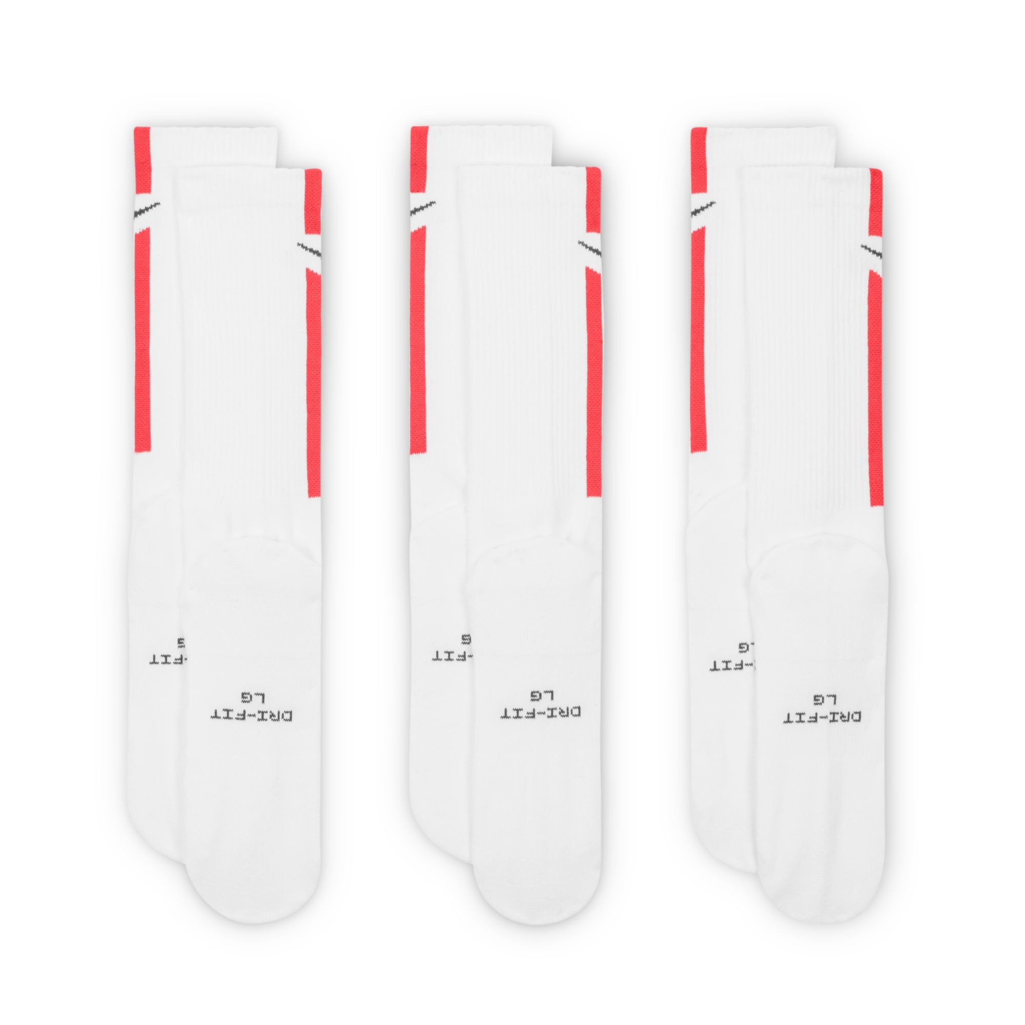 Nike Sportsocken »U NK ED ELVD CRW 3P STRIPE 144« für sportliche Aktivitäten, sportlicher Stil, angenehmes Tragegefühl
