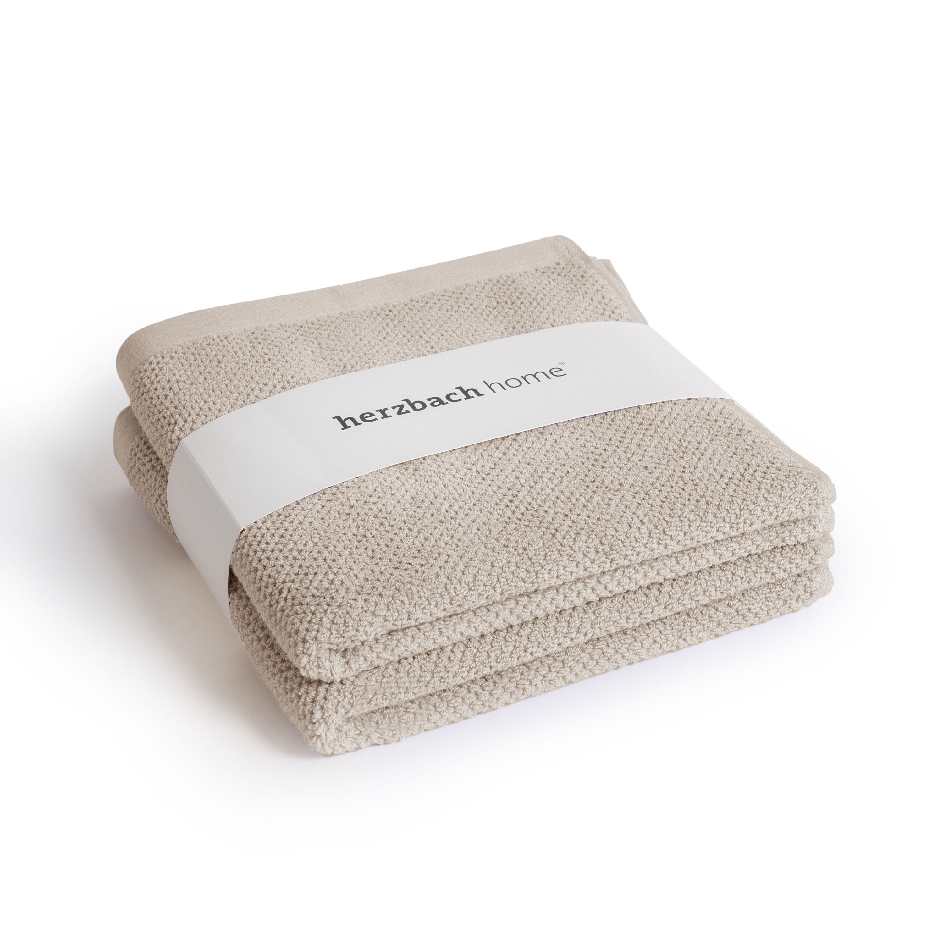 herzbach home Handtuch Set "Spa" 2 Jersey 525g/m², Premium-Qualität, 100% Baumwolle, einfarbig