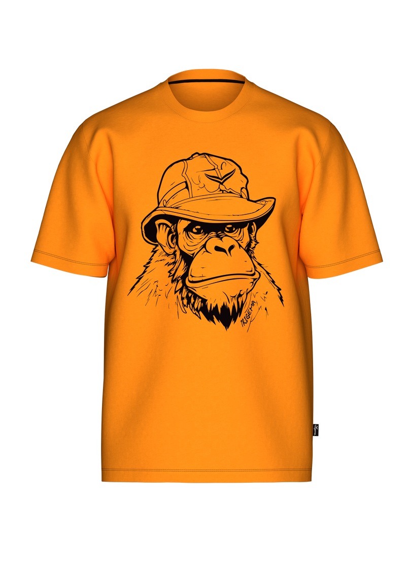 Trigema T-Shirt »TRIGEMA T-Shirt mit Affen-Printmotiv« 1 Stk. tlg.