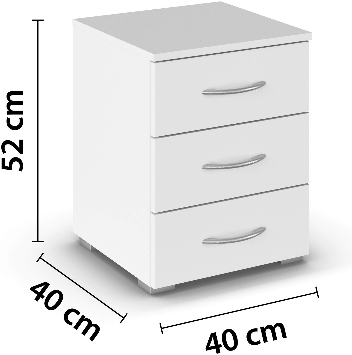rauch Nachtkommode »Nachttisch Nachtkonsole Beistelltisch Kommode Sideboard TORRENT«, mit 2 geräumigen Schubkästen, Breite 40 cm MADE IN GERMANY