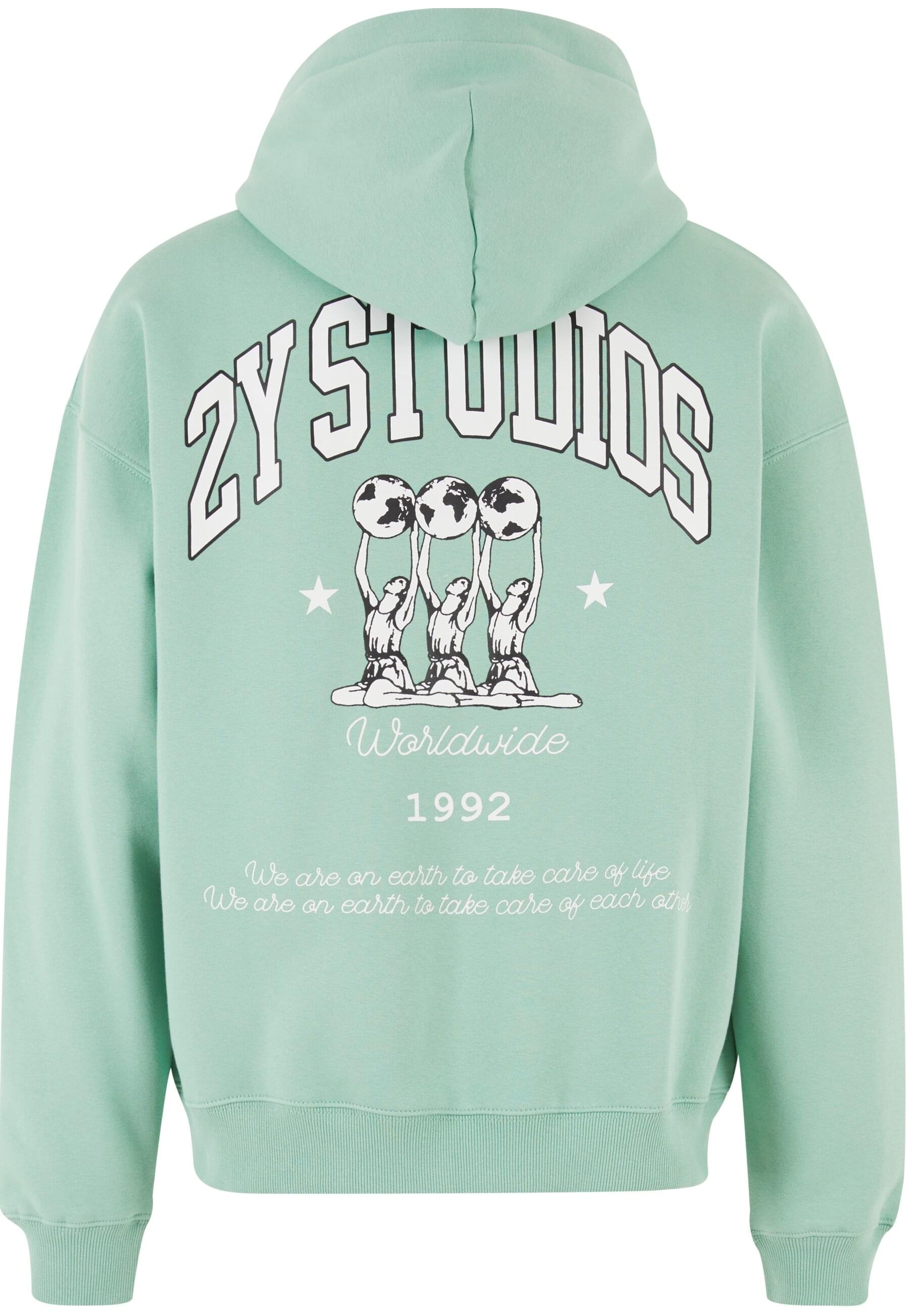 2Y Studios Sweatjacke »2Y Studios Herren 2Y Globus Oversize Zip-Hoodie«