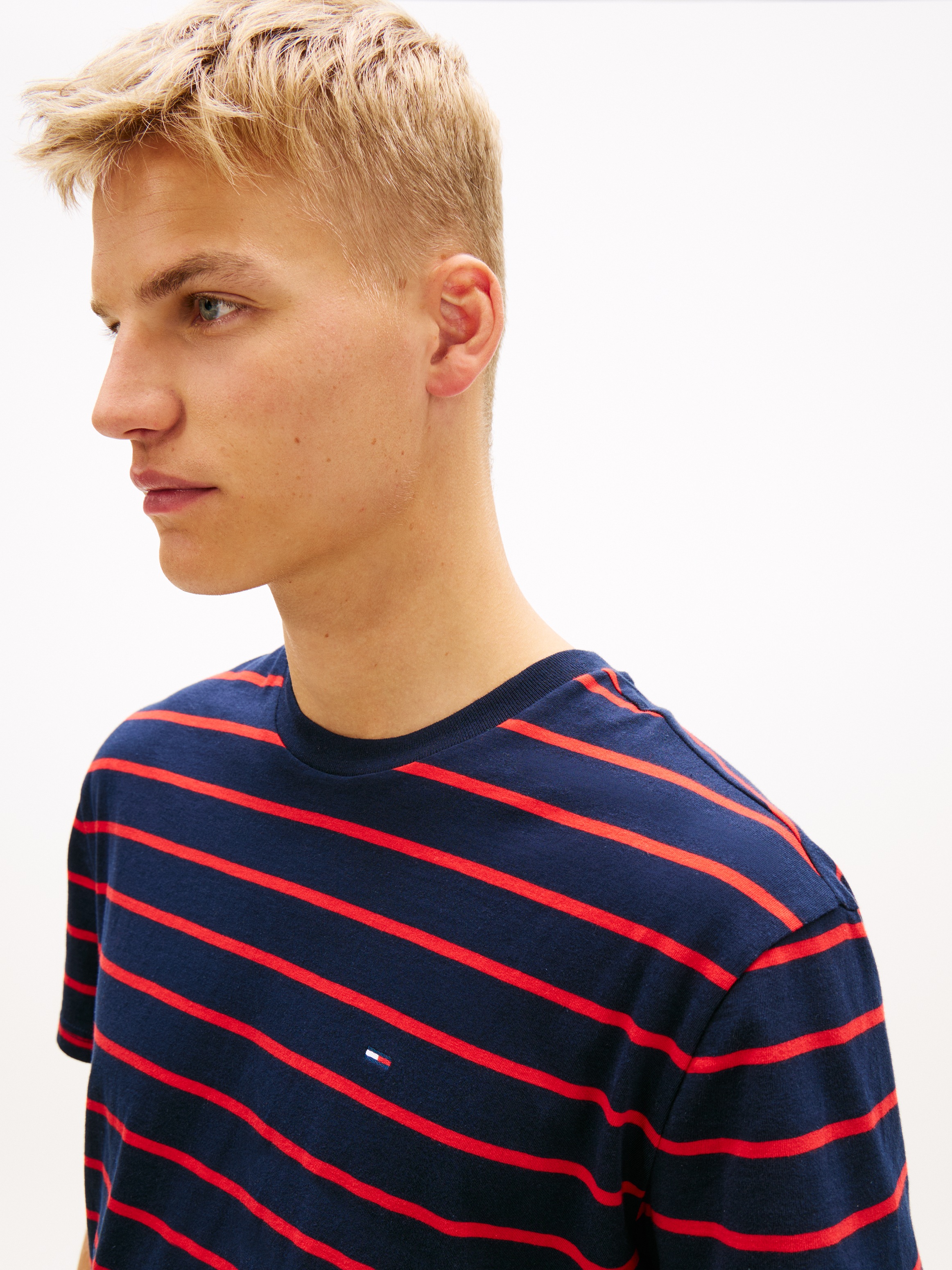 Tommy Jeans T-Shirt "TJM REGULAR STRIPE" Regular fit mit Rundhalsausschnitt günstig online kaufen