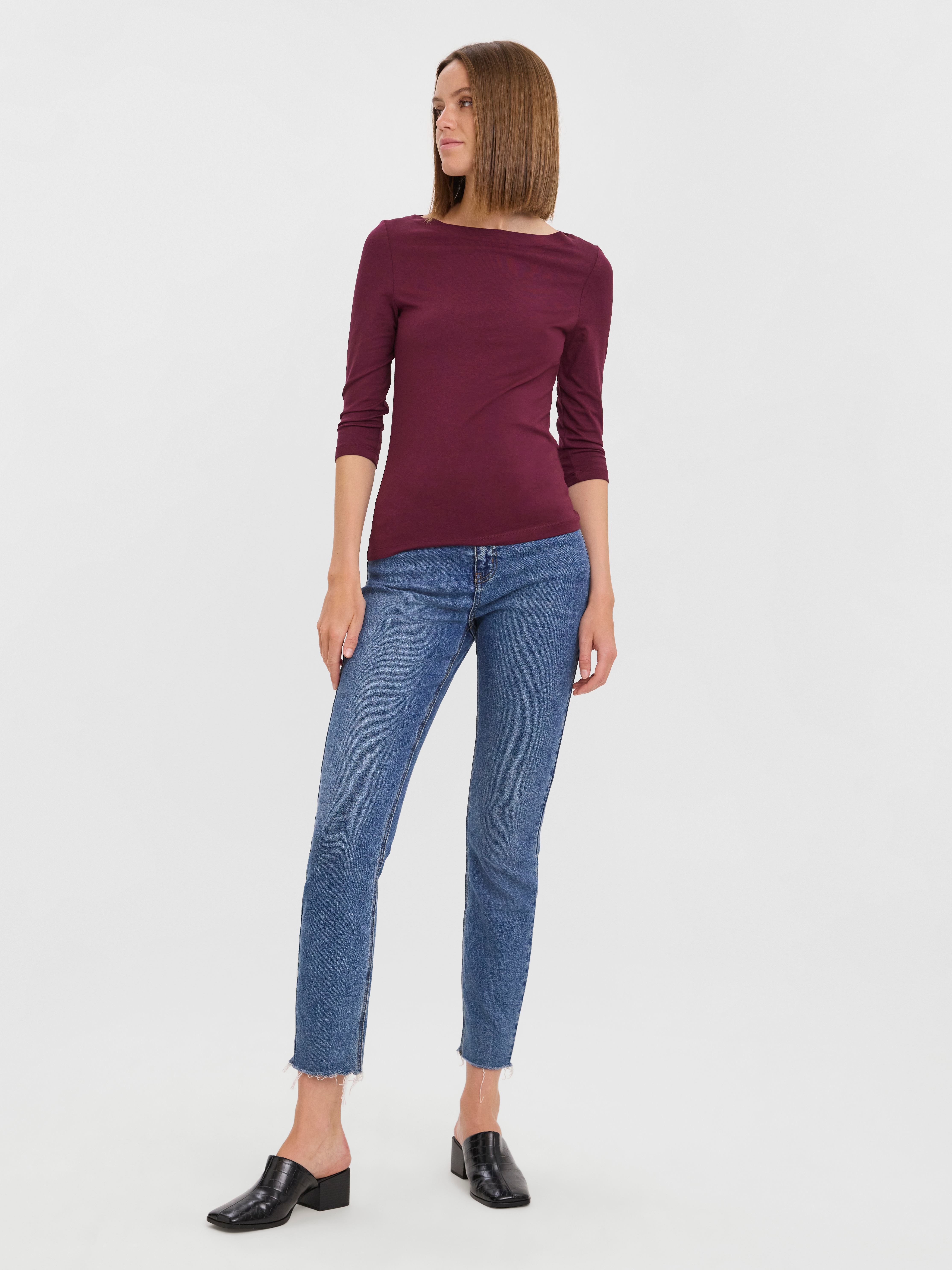 Thumbnail - Vero Moda 3/4-Arm-Shirt "VMPANDA MODAL 3/4 TOP JRS NOOS"