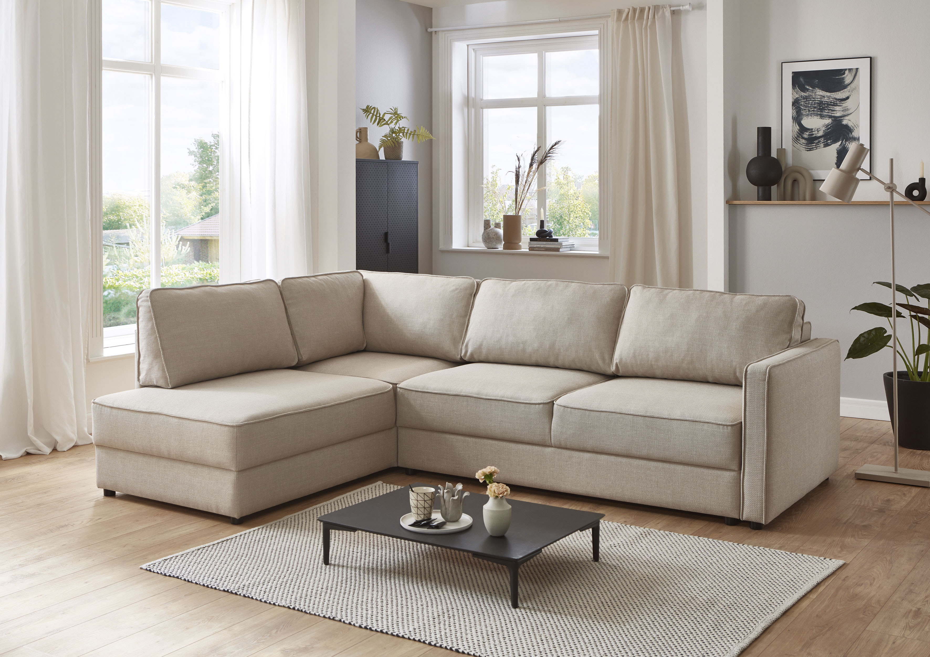OTTO home Schlafsofa "Chill" Ecksofa mit Schlaffunktion und Bettkasten