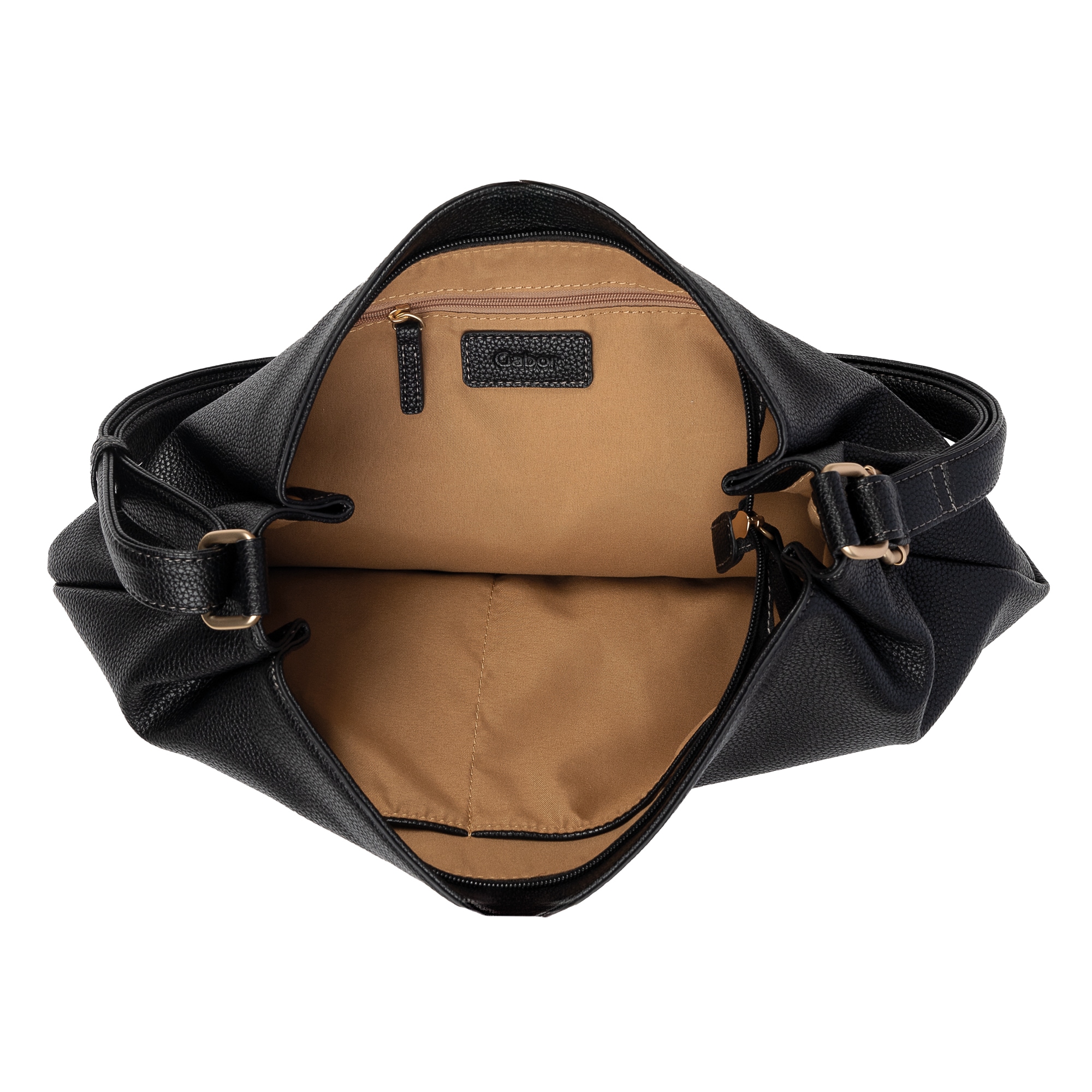 Gabor Hobo »Telia«, dezente Falten, eleganter Reißverschlusszipper mit goldenem Zierkubus
