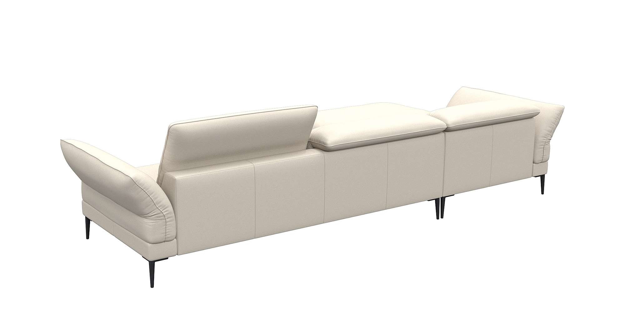 FLEXLUX Ecksofa »Salino, Funktionssofa mit Recamiere, Relaxsofa, Ecksofa«, Sofa mit Arm- und Kopfteil-Verstellungen, Kaltschaum & Stahl-Wellen