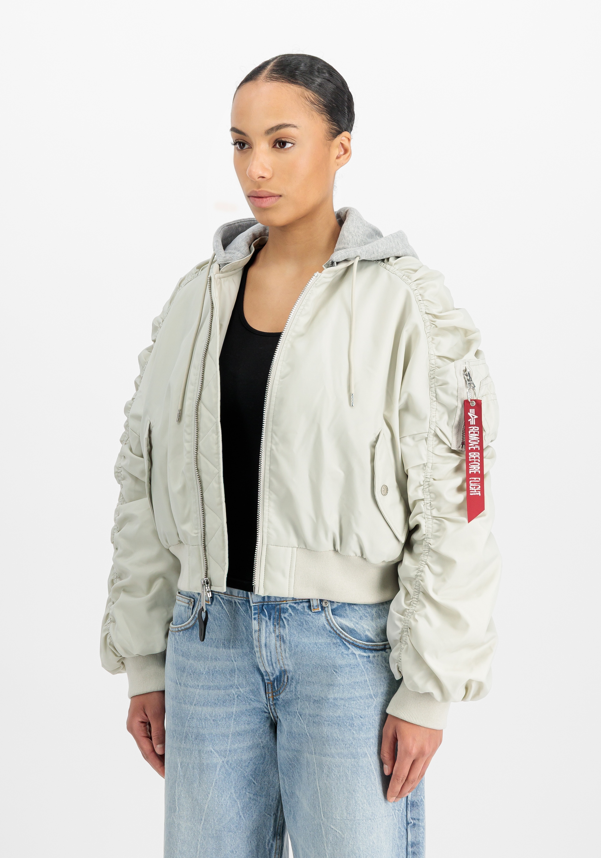 Alpha Industries Bomberjacke "Short Hooded Bomber Light W" günstig online kaufen