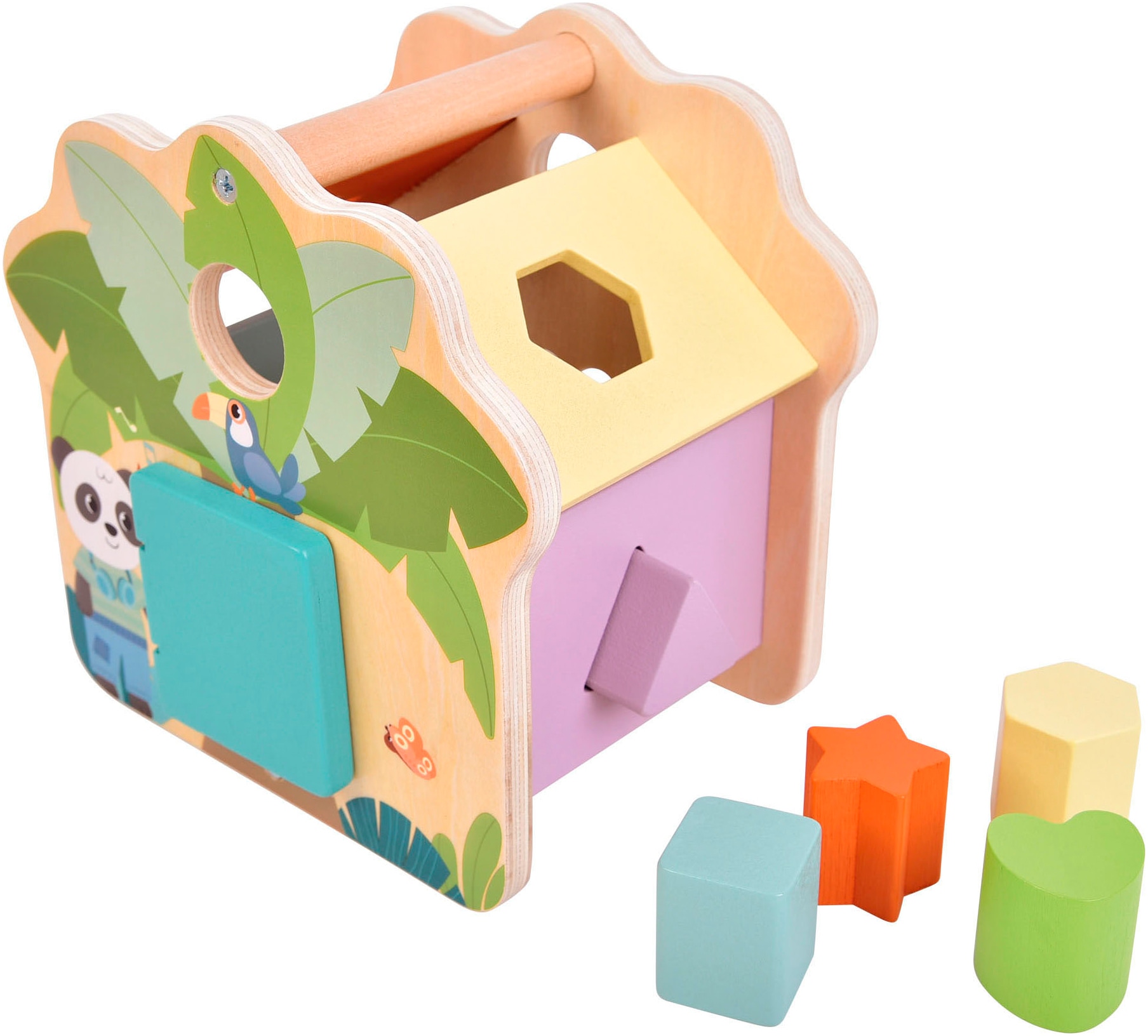 Small Foot Steckspielzeug »Steckwürfel Haus Jungle F.«