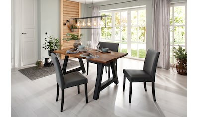 Home affaire Esstisch »Niebüll«, mit einem Metallgestell, Tischplatte in schöner... kaufen