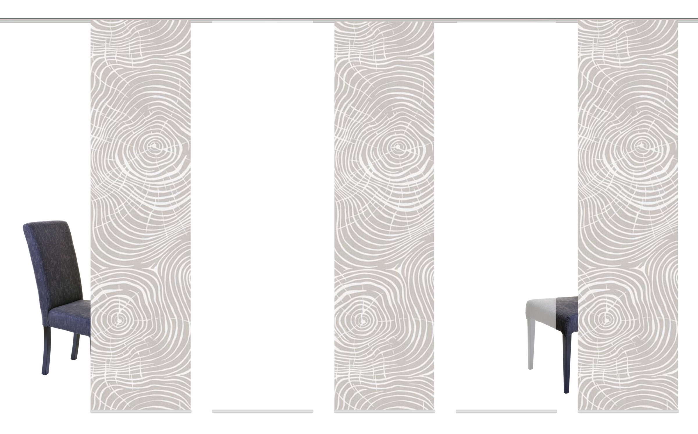 HOME WOHNIDEEN Schiebegardine "MADERAS" Klettband 5 Stk. tlg. HxB: 245x60, günstig online kaufen