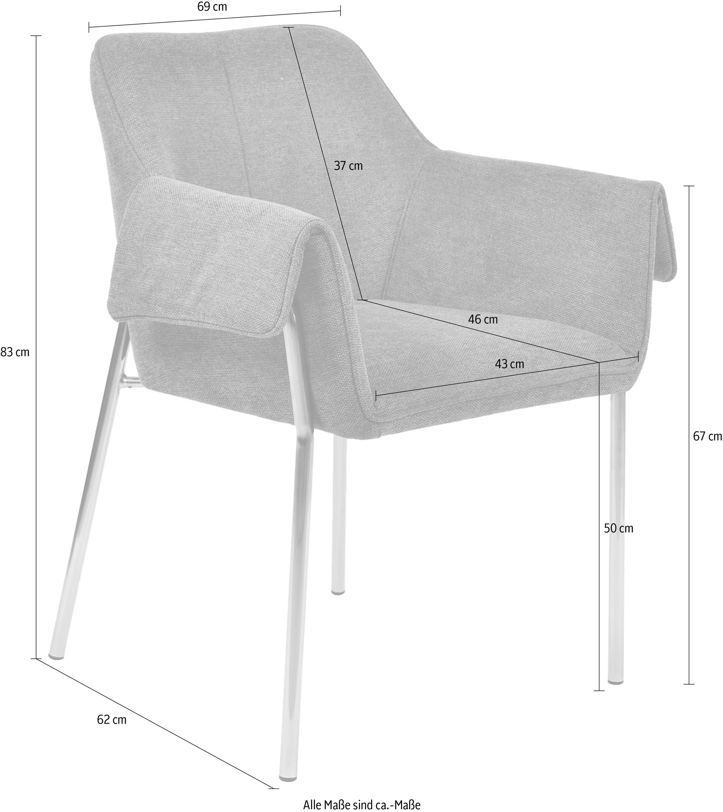 Kayoom Polsterstuhl »Stuhl Galia 125, gepolsterte Rückenlehne und Sitzfäche«, 1 St., gemütliches Desig, goldenes Gestell, pflegeleichter Stoffbezug
