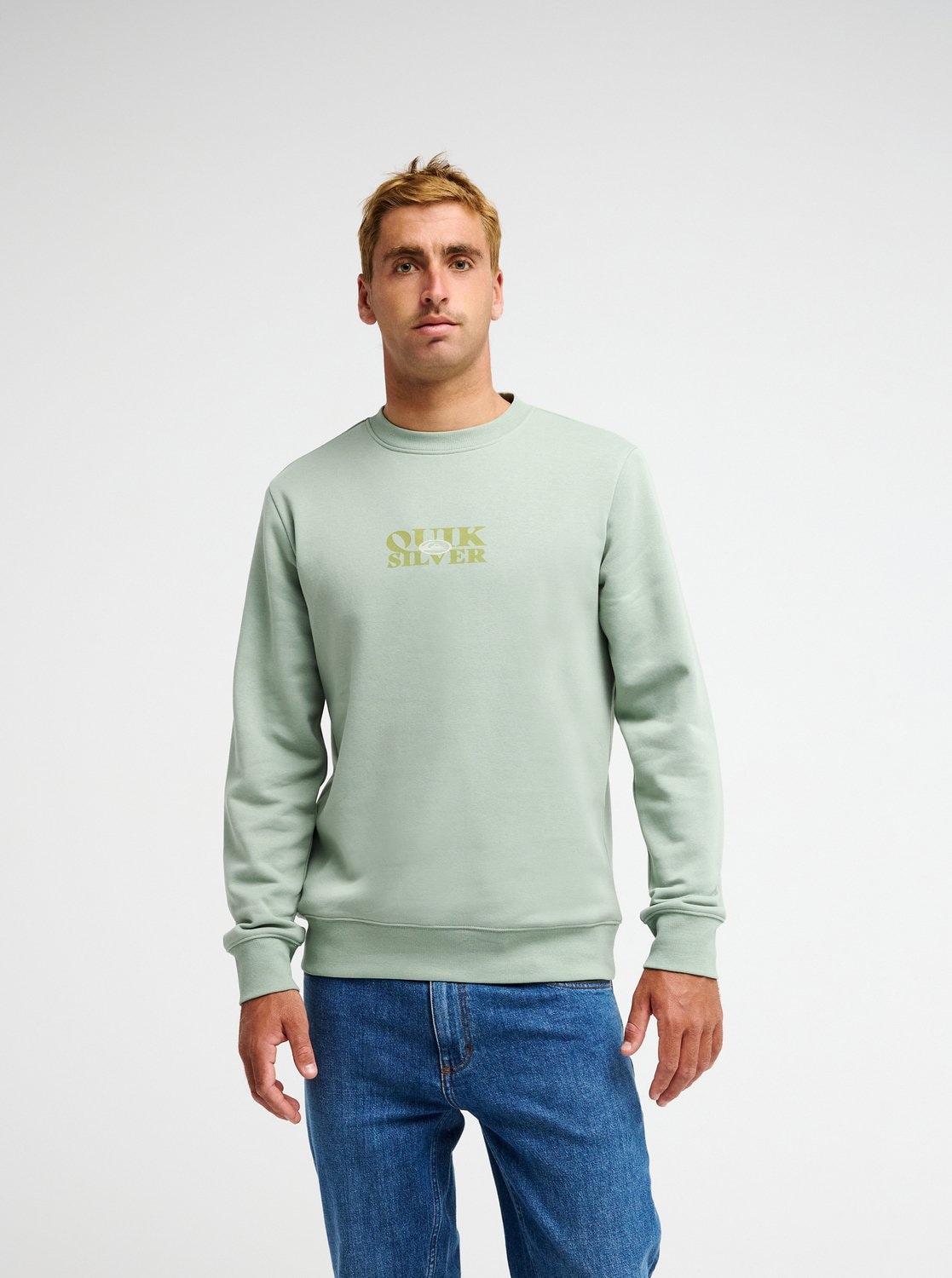 Quiksilver Sweatshirt "TRUE CREW", sportlicher Look, für Alltag und Freizeit, gerader, zeitloser Schnitt