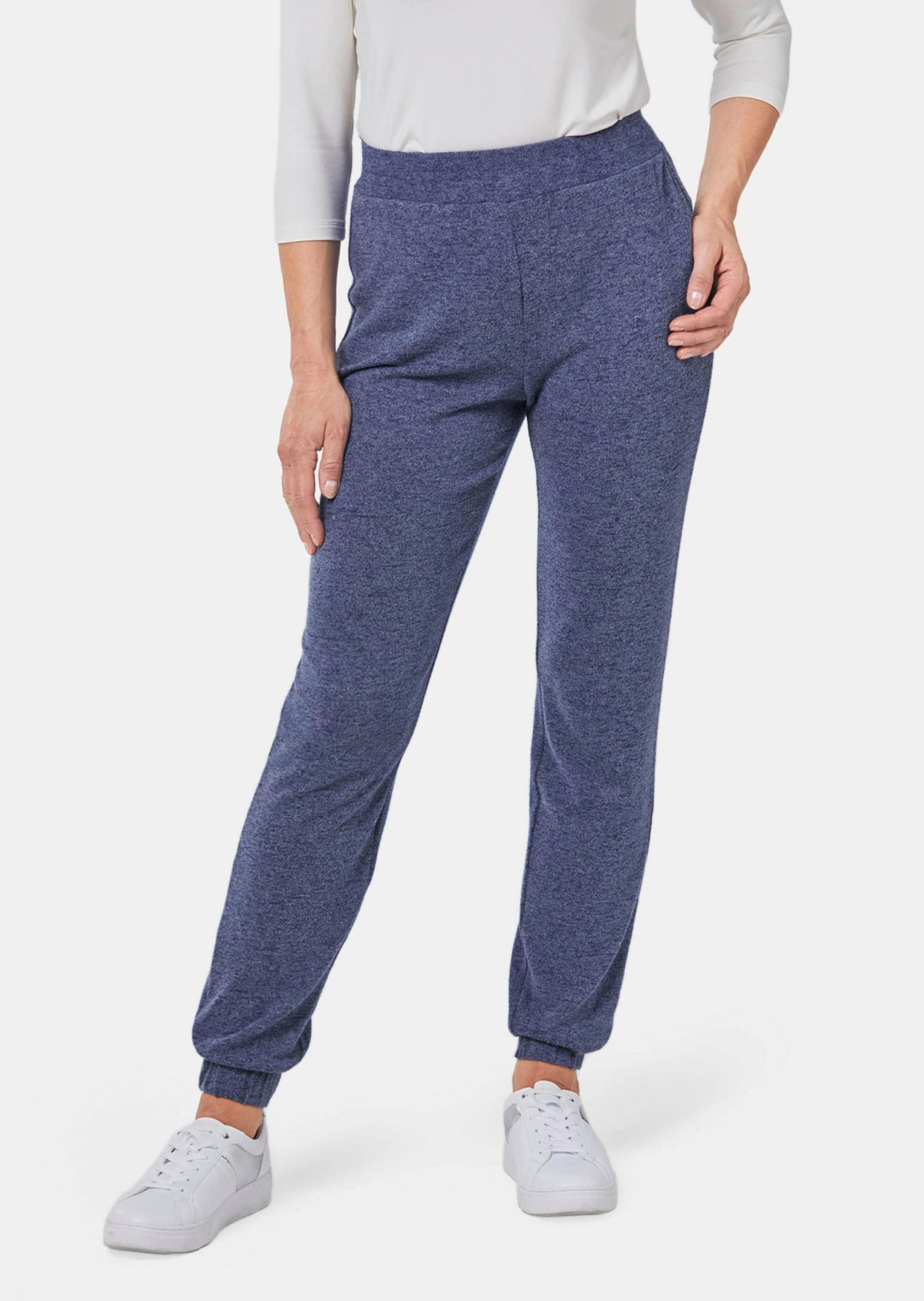 GOLDNER Stoffhose "Bequeme Flausch-Freizeithose mit Bündchen" günstig online kaufen