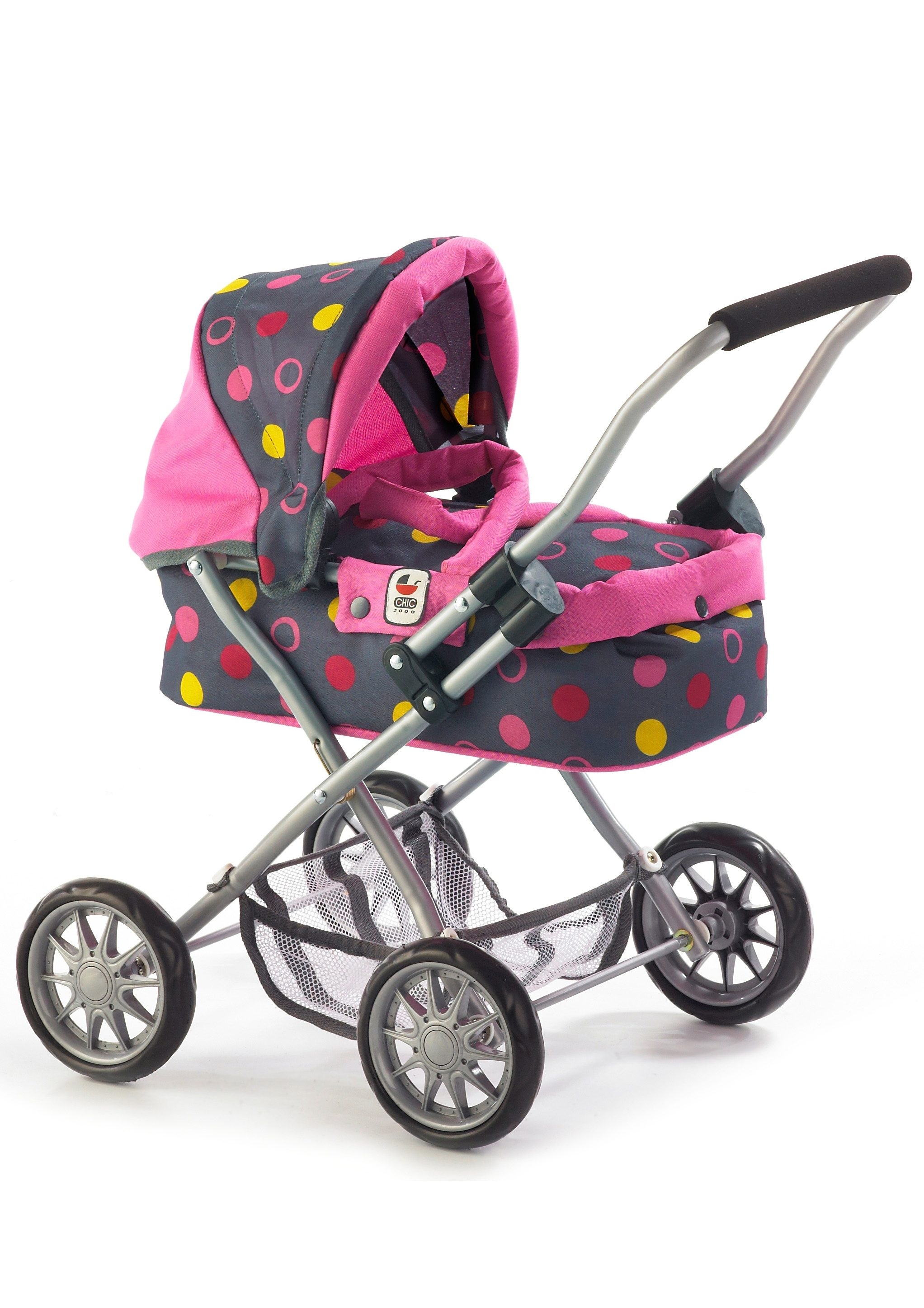 "Puppenwagen CHIC2000 ""Smarty, Mini-Kuschelwagen"", pink (funny pink), Puppenwagen, KinderB:56cm H:56cm T:56cm, Kunststoff, Metall, Stoff, mit