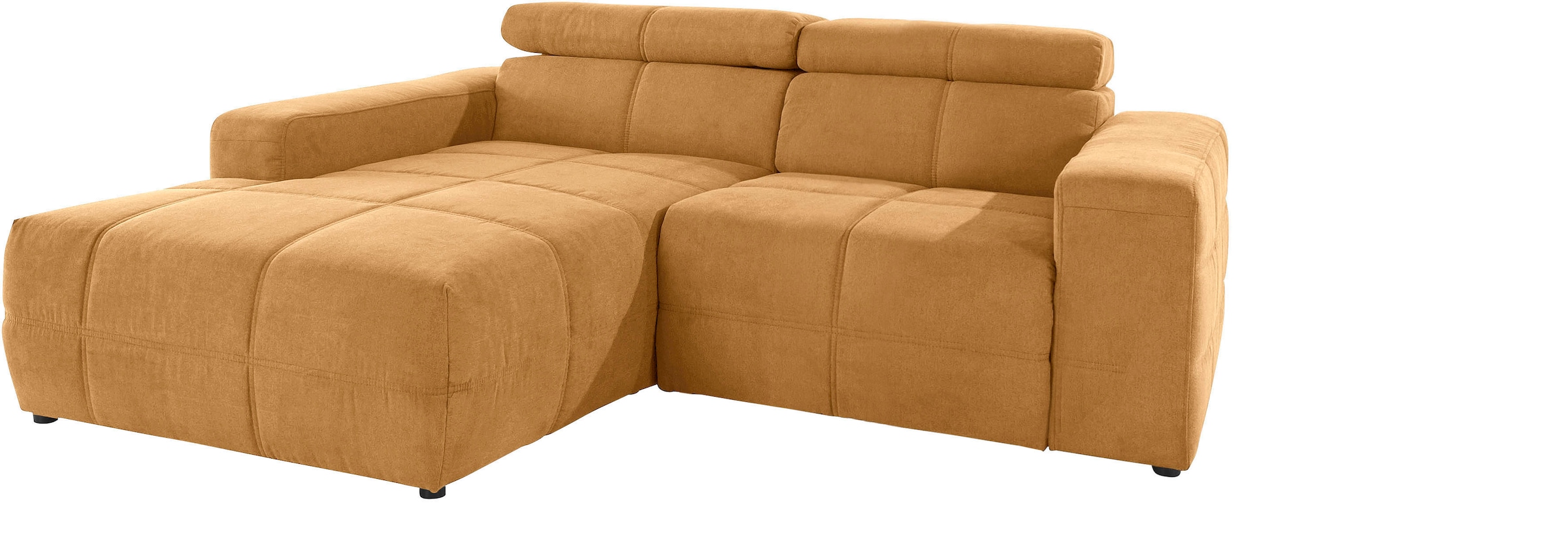 DOMO collection Ecksofa "Brandon, inkl. Kopfteilverstellung, B/T/H: 214/100 günstig online kaufen