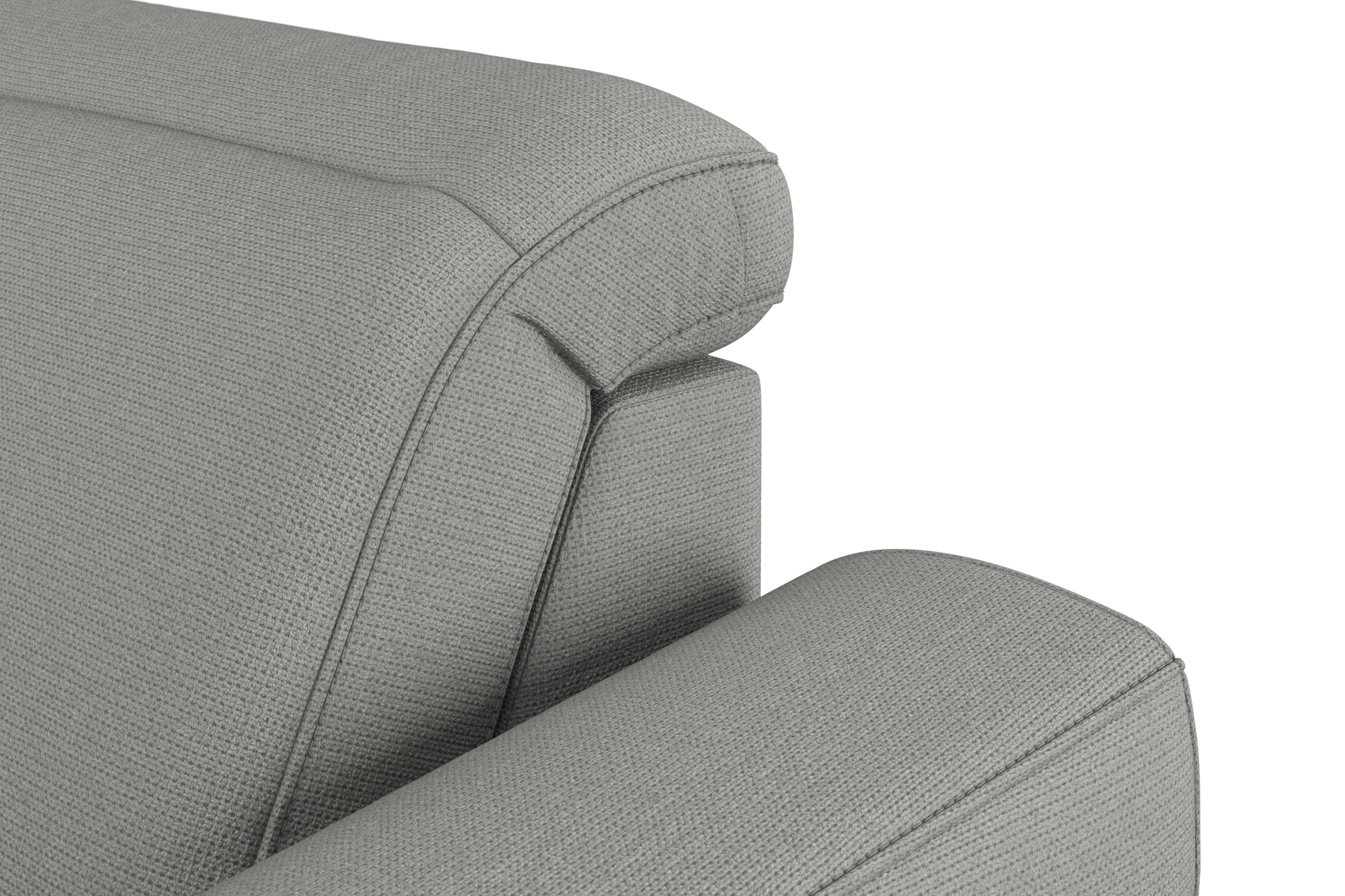 sit&more Ecksofa »Dundee L-Form«, mit Federkern und Edelstahlfüßen, wahlweise mit Kopfteilverstellung