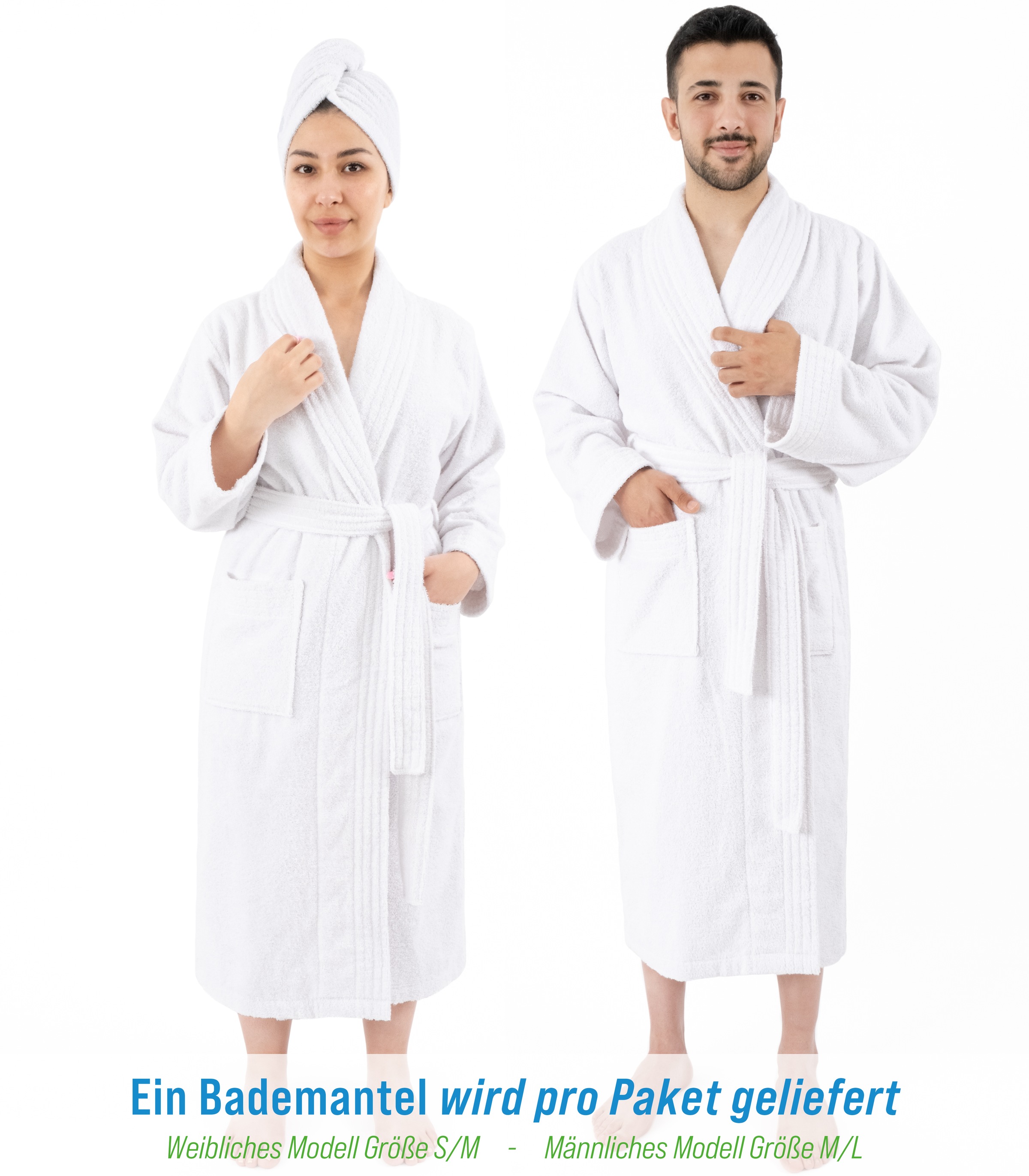 HAMMETEX Bademantel "Bademantel 100% Baumwolle Unisex, 400 GSM, Weich & Sau günstig online kaufen
