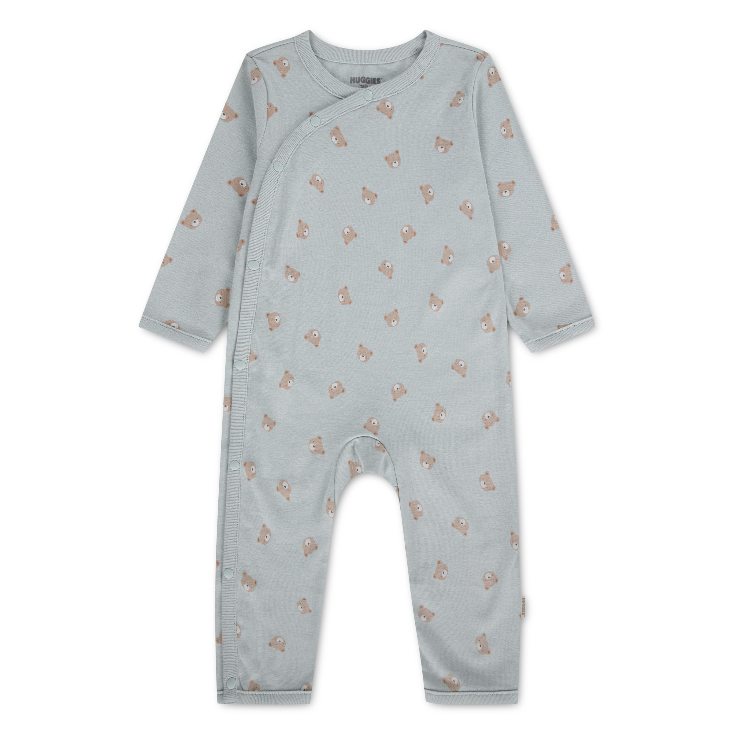 HUGGIES babywear Strampler "HUGN COVERALL" Langarm-Overall mit durchgehender Knopfleiste und Allover-Prints