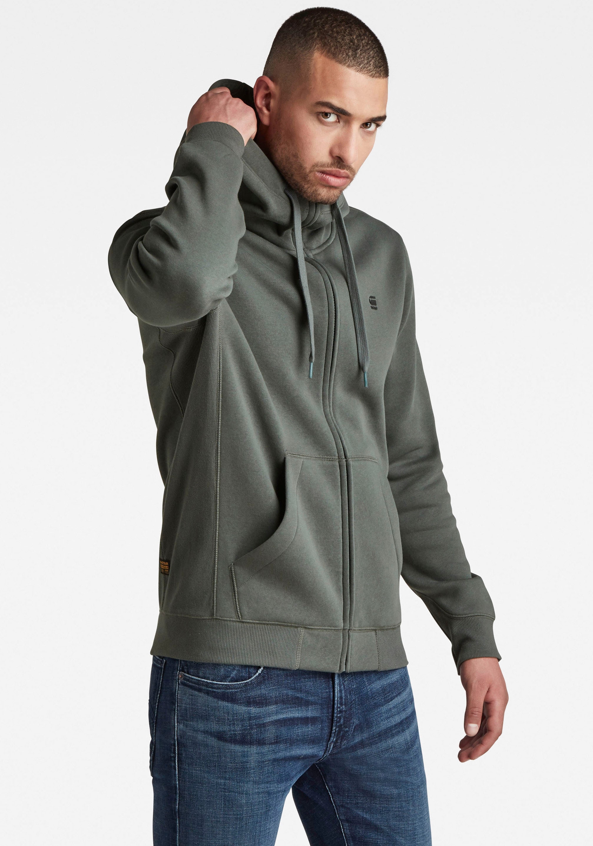 G-STAR Kapuzensweatjacke "Premium Basic Hooded Zip Sweater" günstig online kaufen