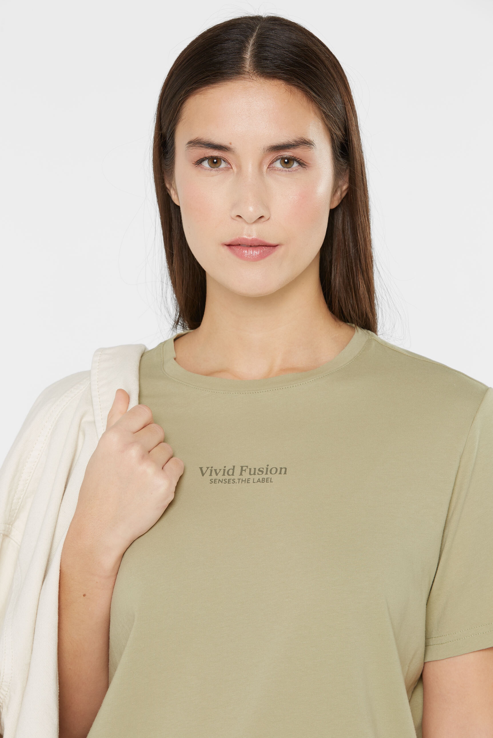 SENSES.THE LABEL Rundhalsshirt, aus Baumwolle