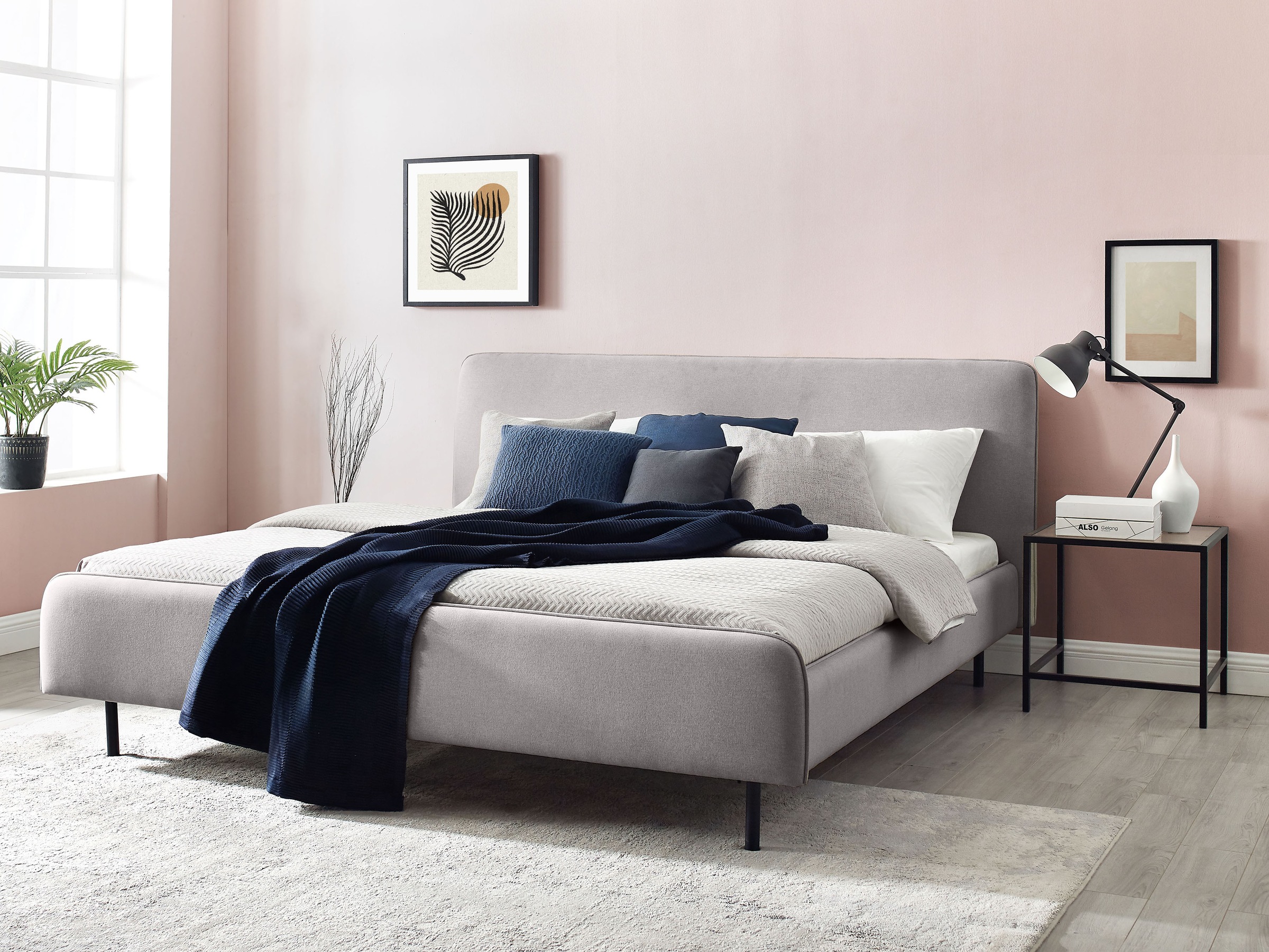 Home affaire Polsterbett "Edvard" mit gepolstertem Kopf- & Fußteil günstig online kaufen