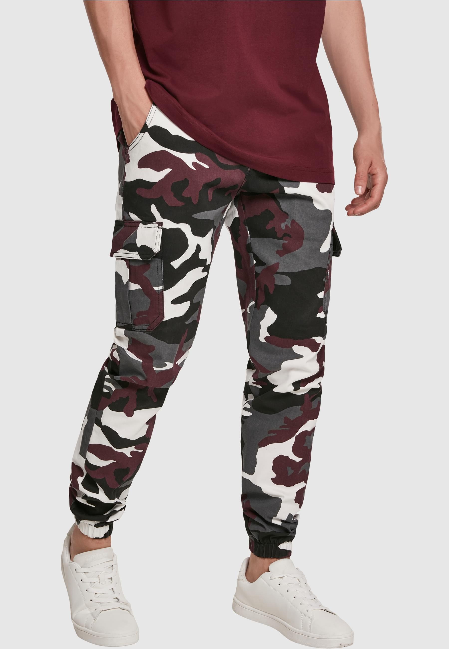 URBAN CLASSICS Cargohose »Urban Classics Herren Camo Cargo Jogging Pants 2.0«, (1 tlg.)