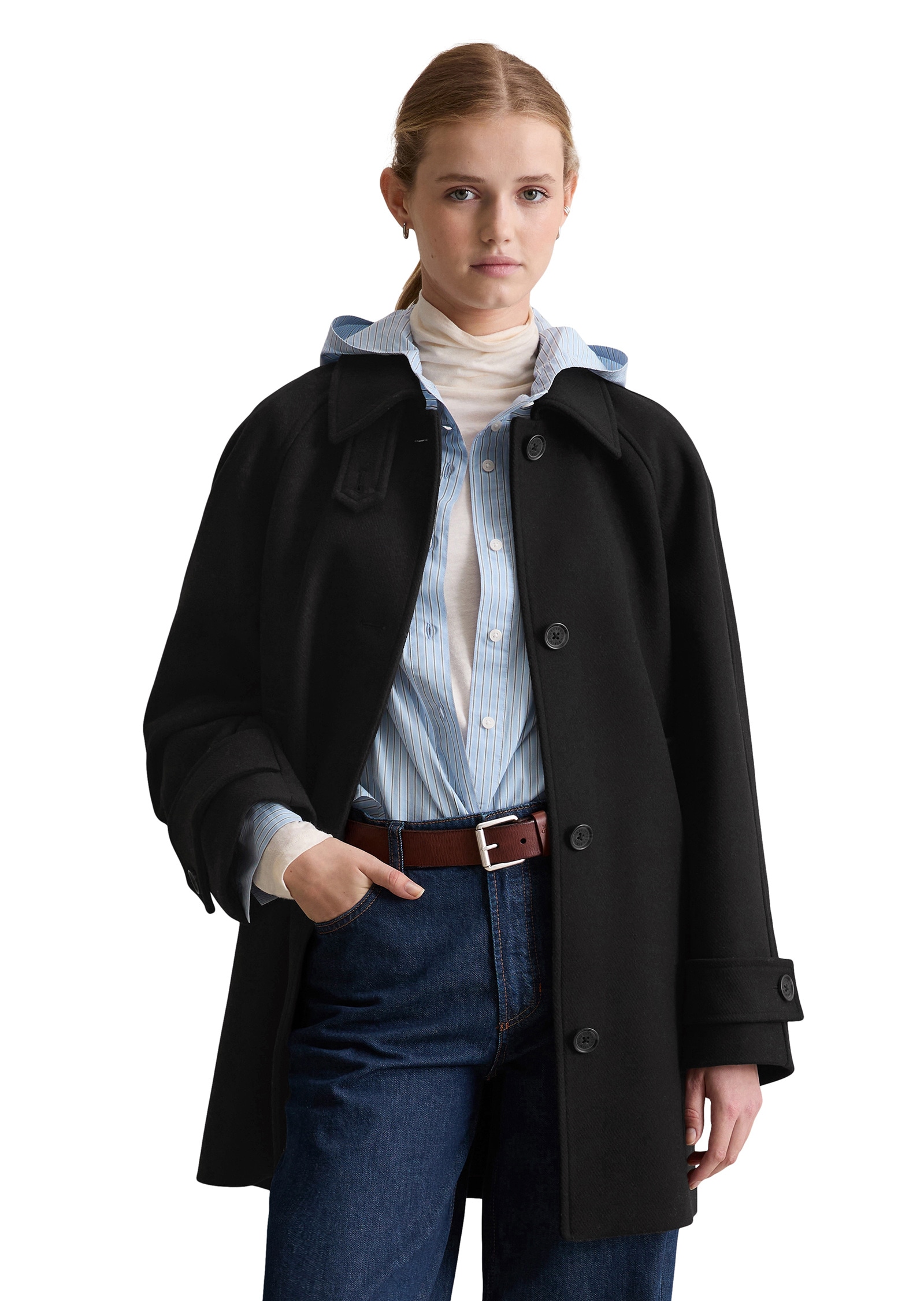 Marc OPolo DENIM Kurzmantel "mit recycelter Wolle" günstig online kaufen