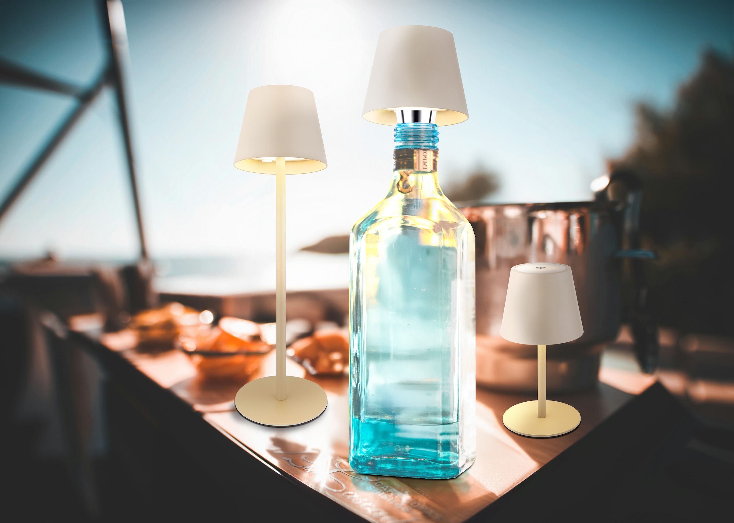 my home LED Tischleuchte »Alia« LED-Modul 1 Stk. warmweiß - kaltweiß stufenloser Touchdimmer, Farben fixierbar, USB-A 2.0 - USB-C,