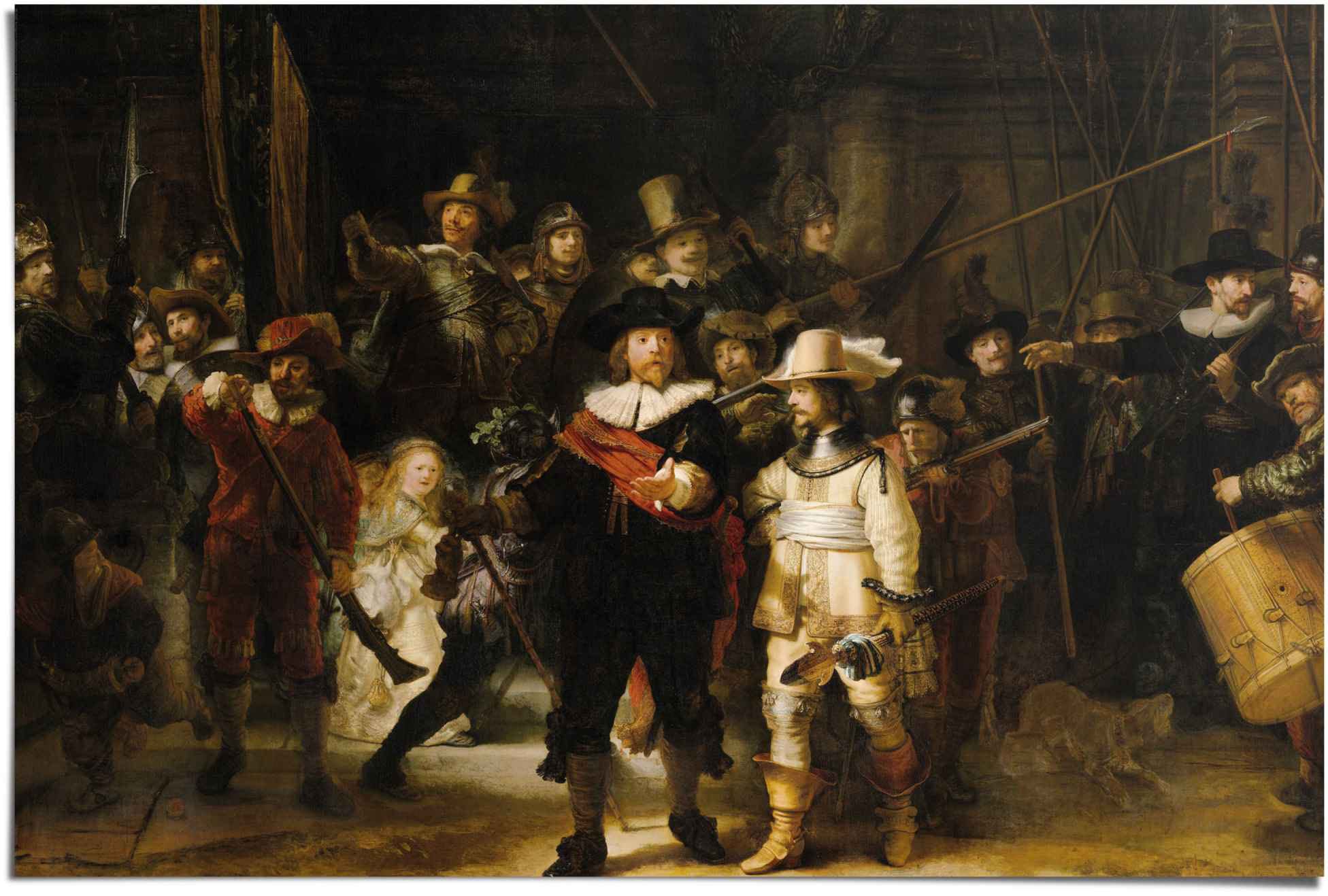 Reinders Poster "Rembrandt Die Nachtwache" 1 tlg. günstig online kaufen