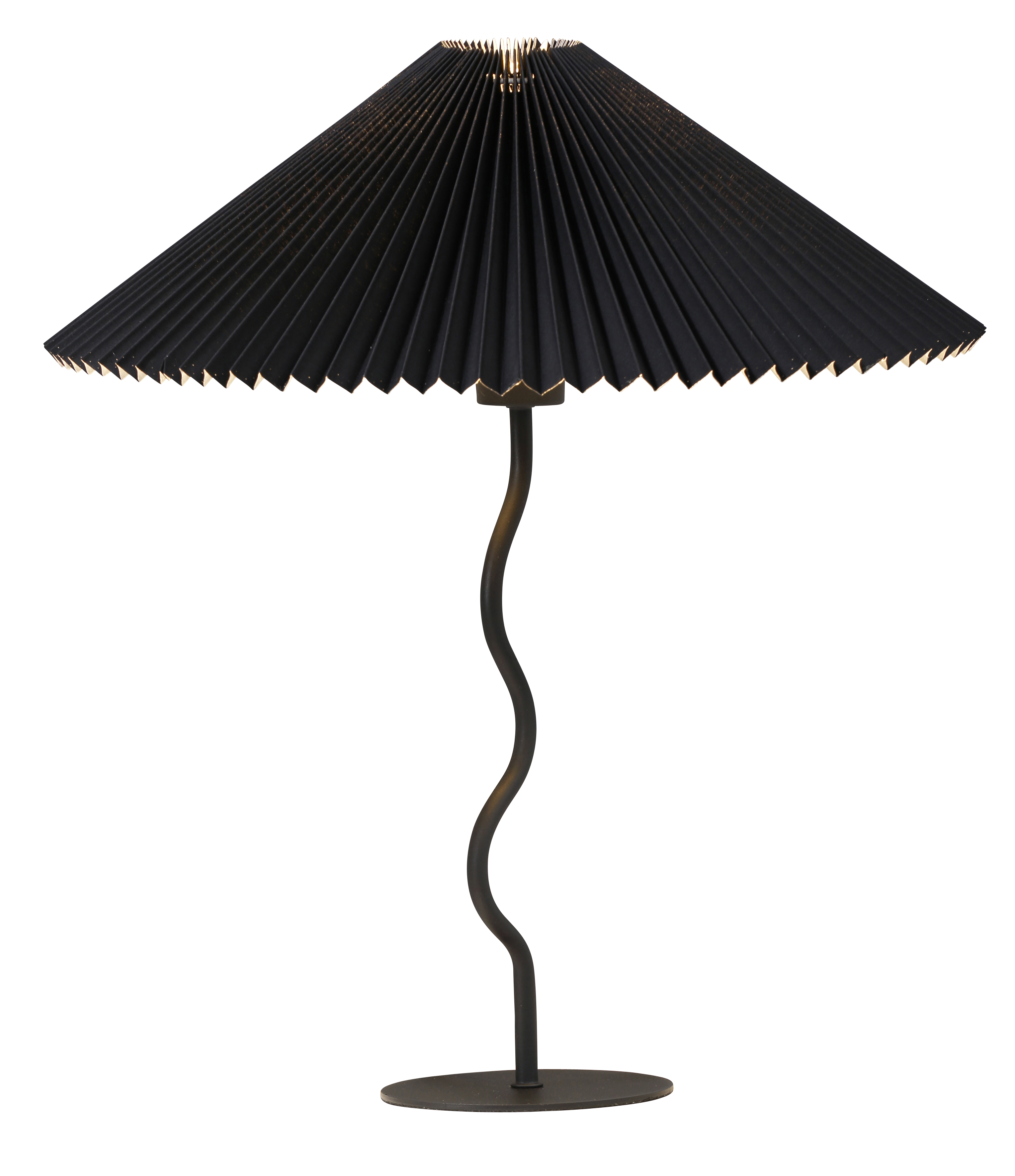 SOLUSTRE Plissee-Lampenschirm Grau – Stoffschirm Mit Eisenrahmen, Geschwungener Rand – Ersatz Für Tisch- Und Nachttischlampe (24x24x16 Cm)