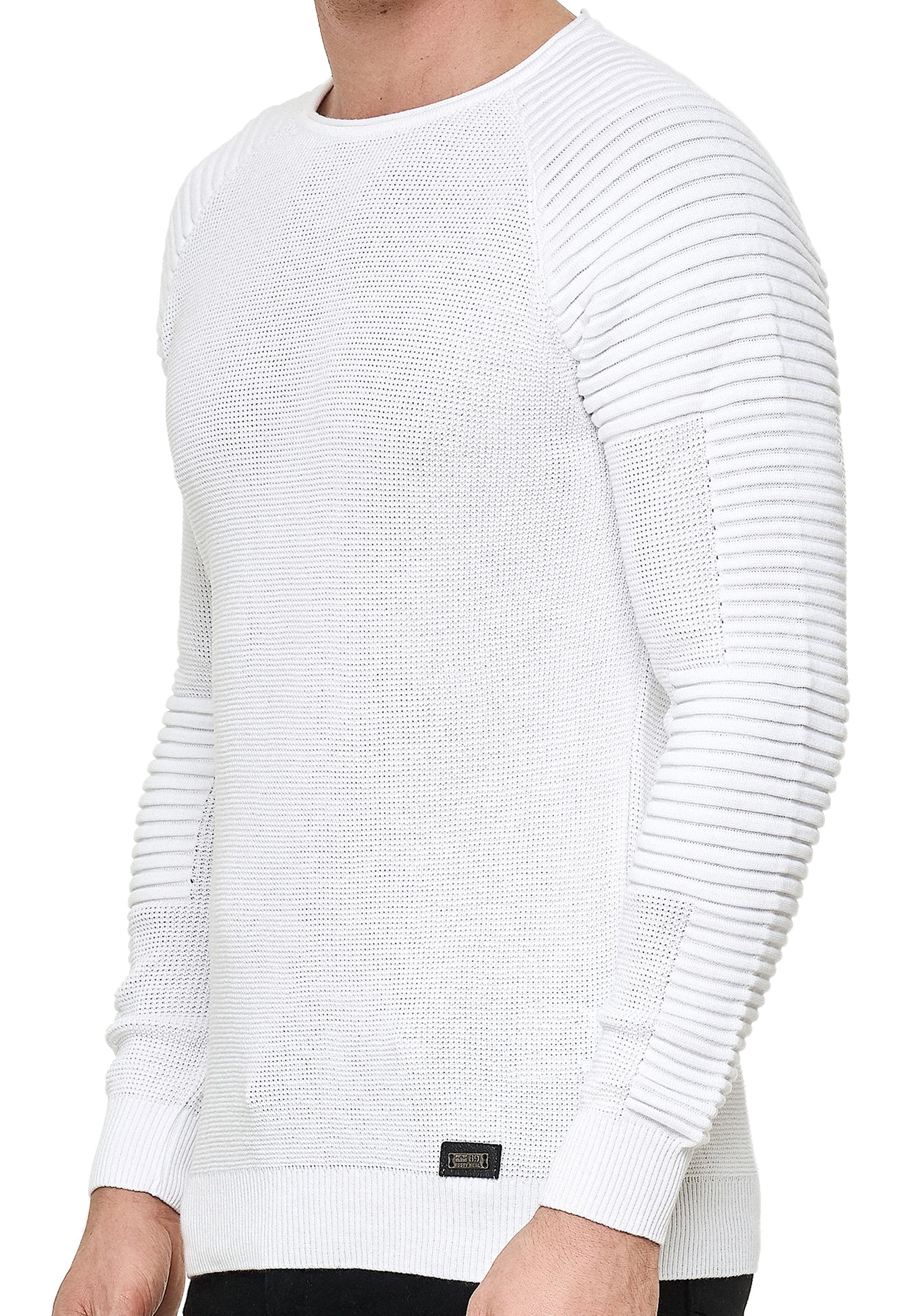 Rusty Neal Strickpullover, mit modernem Rundhalsausschnitt