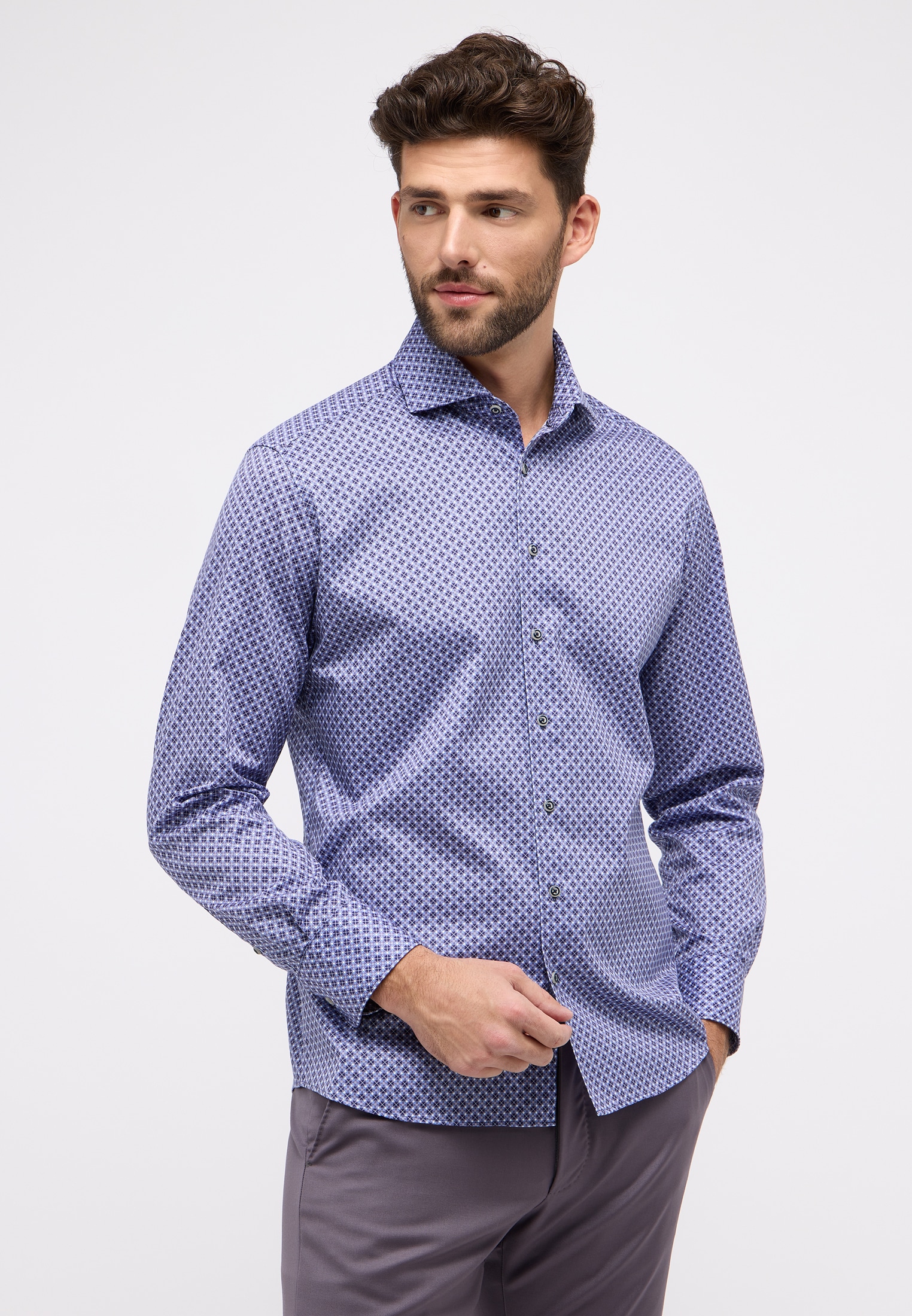 Eterna Langarmhemd "MODERN FIT", EASY IRON (bügelleicht) günstig online kaufen