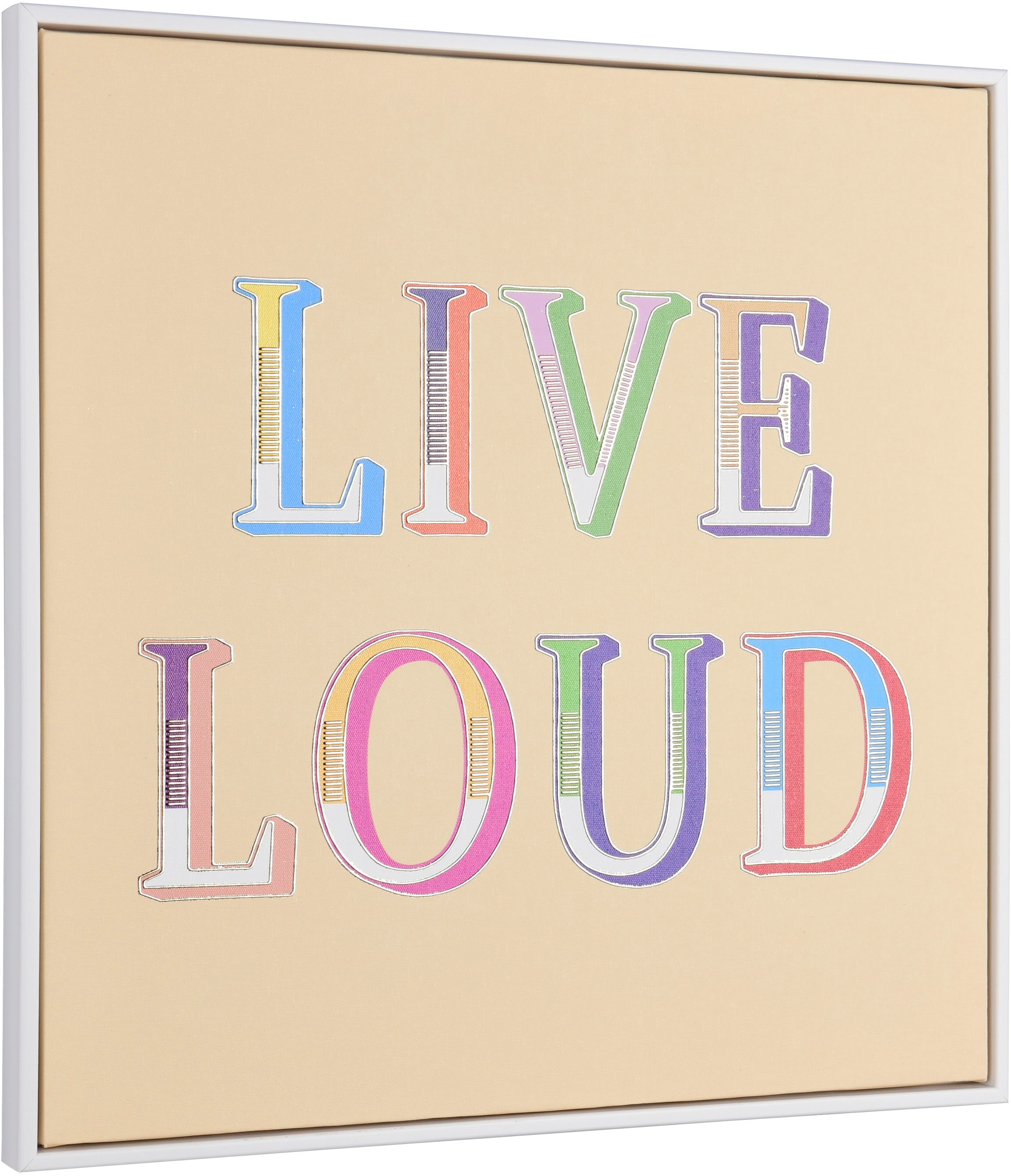 MIRRORS AND MORE Kunstdruck »LIFE« 1 Stk. tlg. Kunstwerk mit positivem Spruch